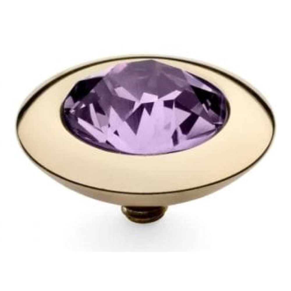Famosa Gold 13mm Tondo Ring Top Violet