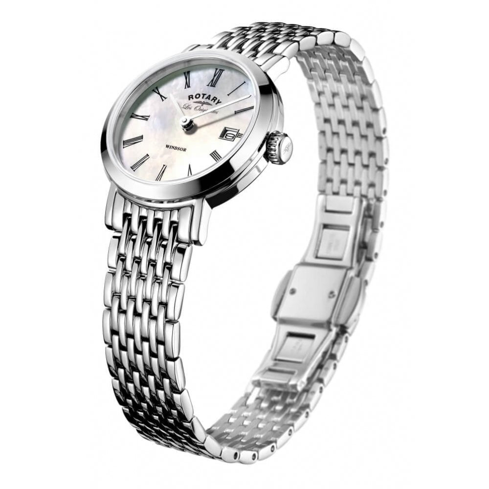 Windsor Stainless Steel Date Window Swiss Made Ladies Wristwatch