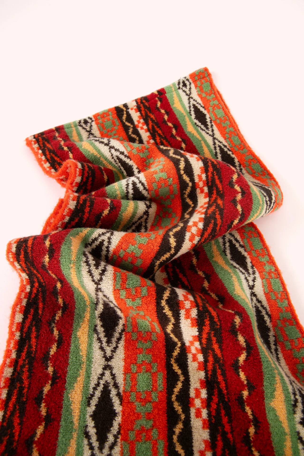 Kayla Fair Isle Snood In Russet