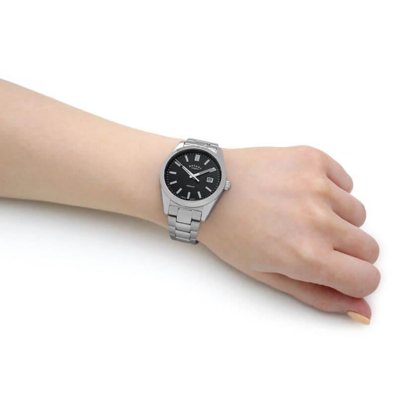 Henley Quartz Sapphire Black Dial Ladies Watch