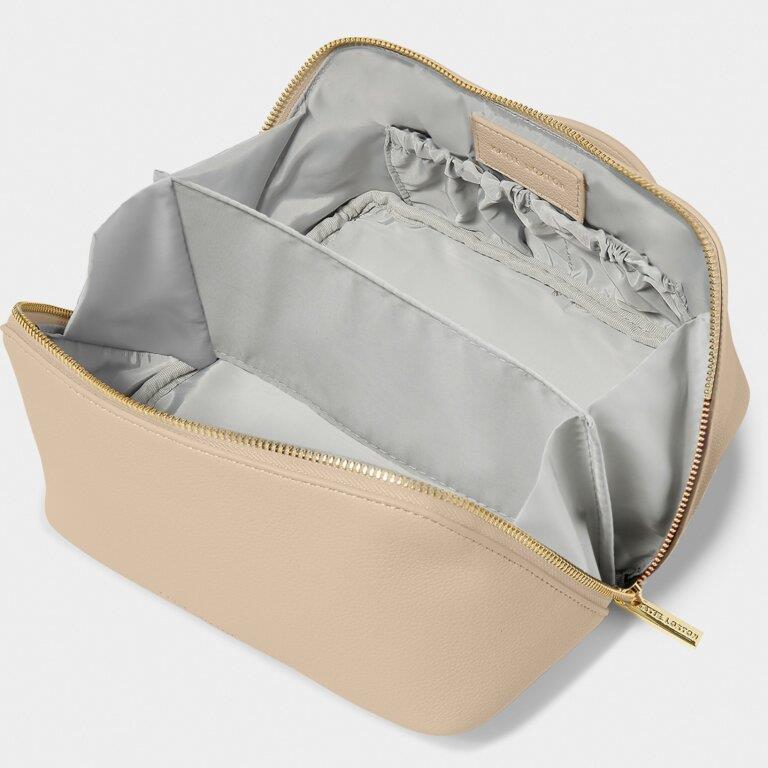 Medium Make Up / Wash Bag - Light Taupe