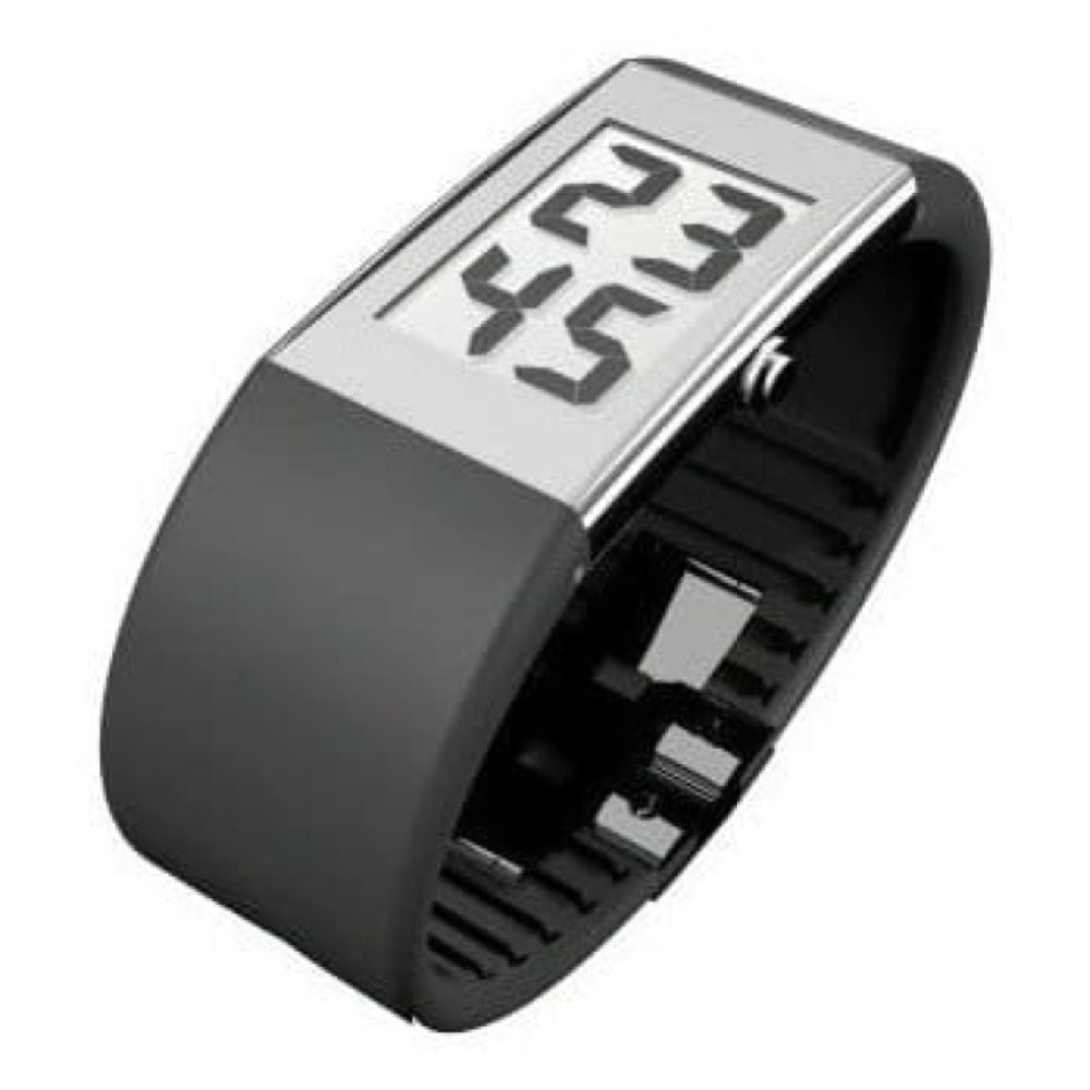 Watch Ll Digital Mirrored Polished Stainless Steel Polyurethane Strap Watch