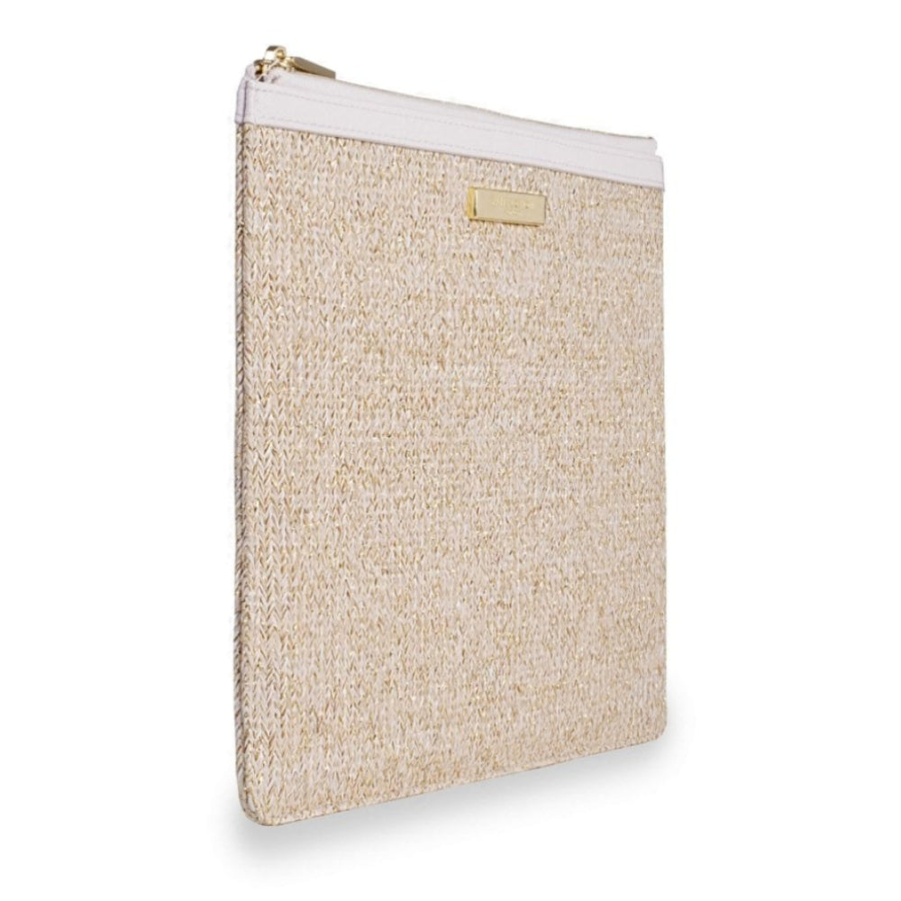Beach Luxe Pouch - Natural Straw - 20x29cm
