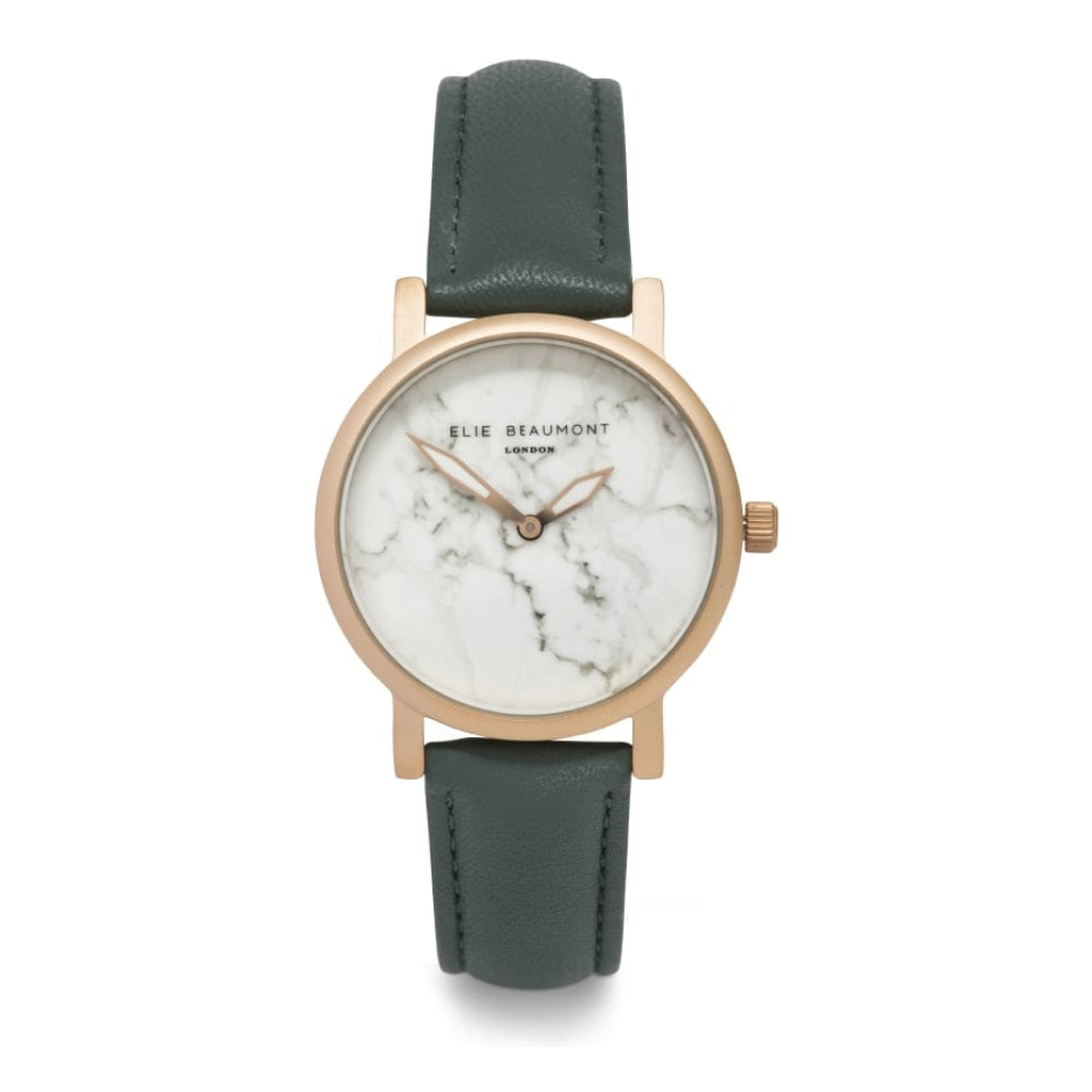 Carrera Sage Leather Strap With Rose Gold Case & White Dial Ladies Watch