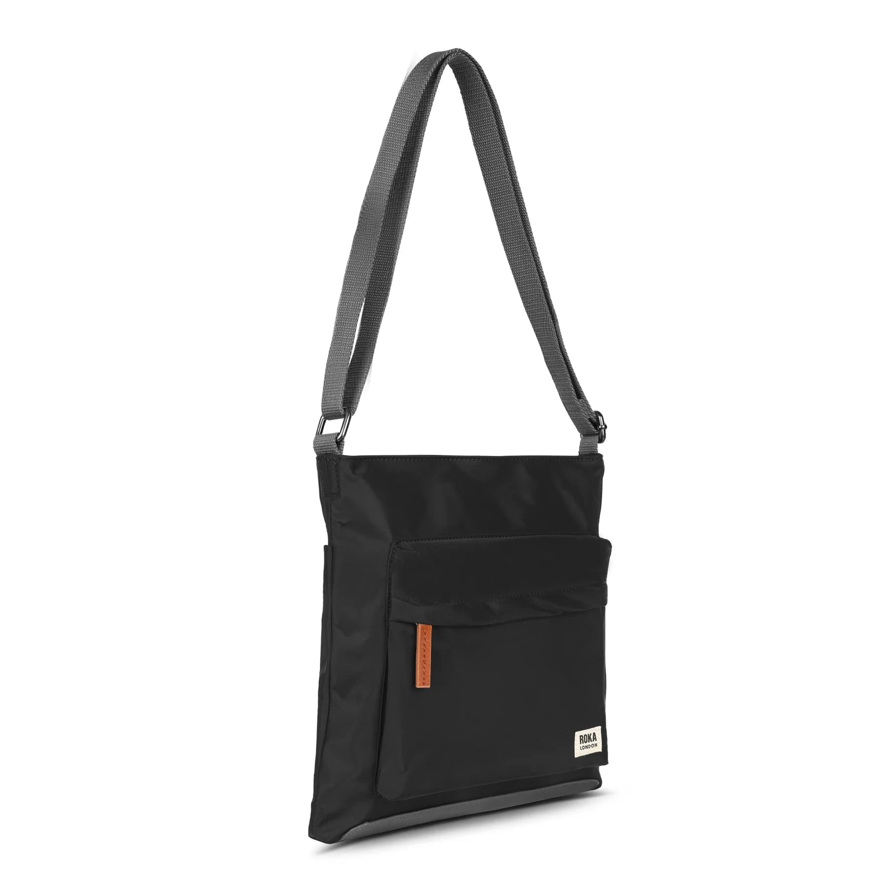 Kennington B Black Recycled Nylon Medium Crossbody Bag