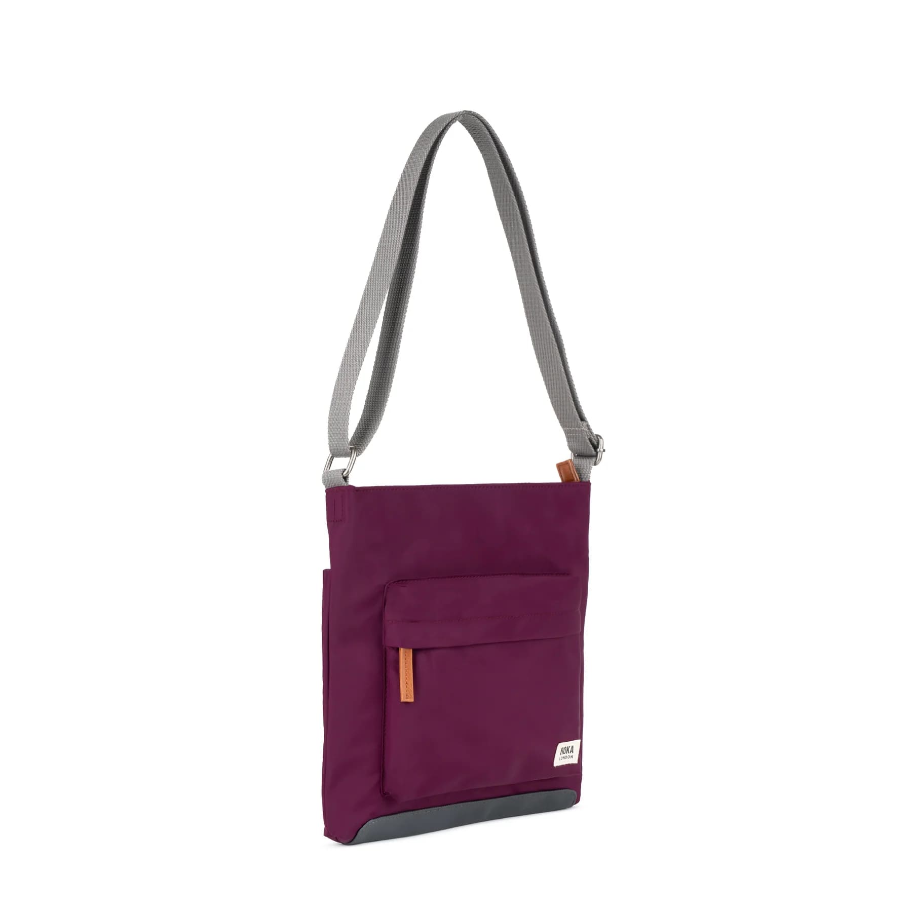 Kennington B Royal Burgundy Recycled Nylon Medium Crossbody Bag