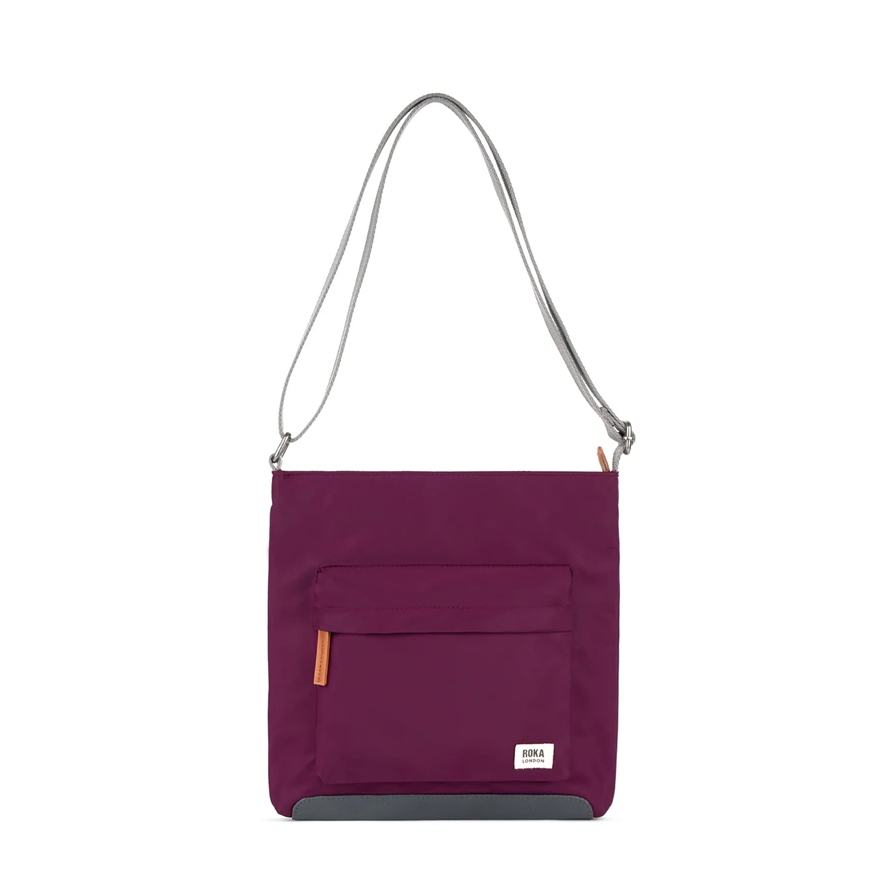 Kennington B Royal Burgundy Recycled Nylon Medium Crossbody Bag
