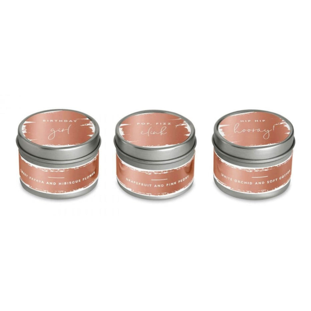 Trio Candle Box | Birthday Girl Candle Gift Box | 3 X 80g