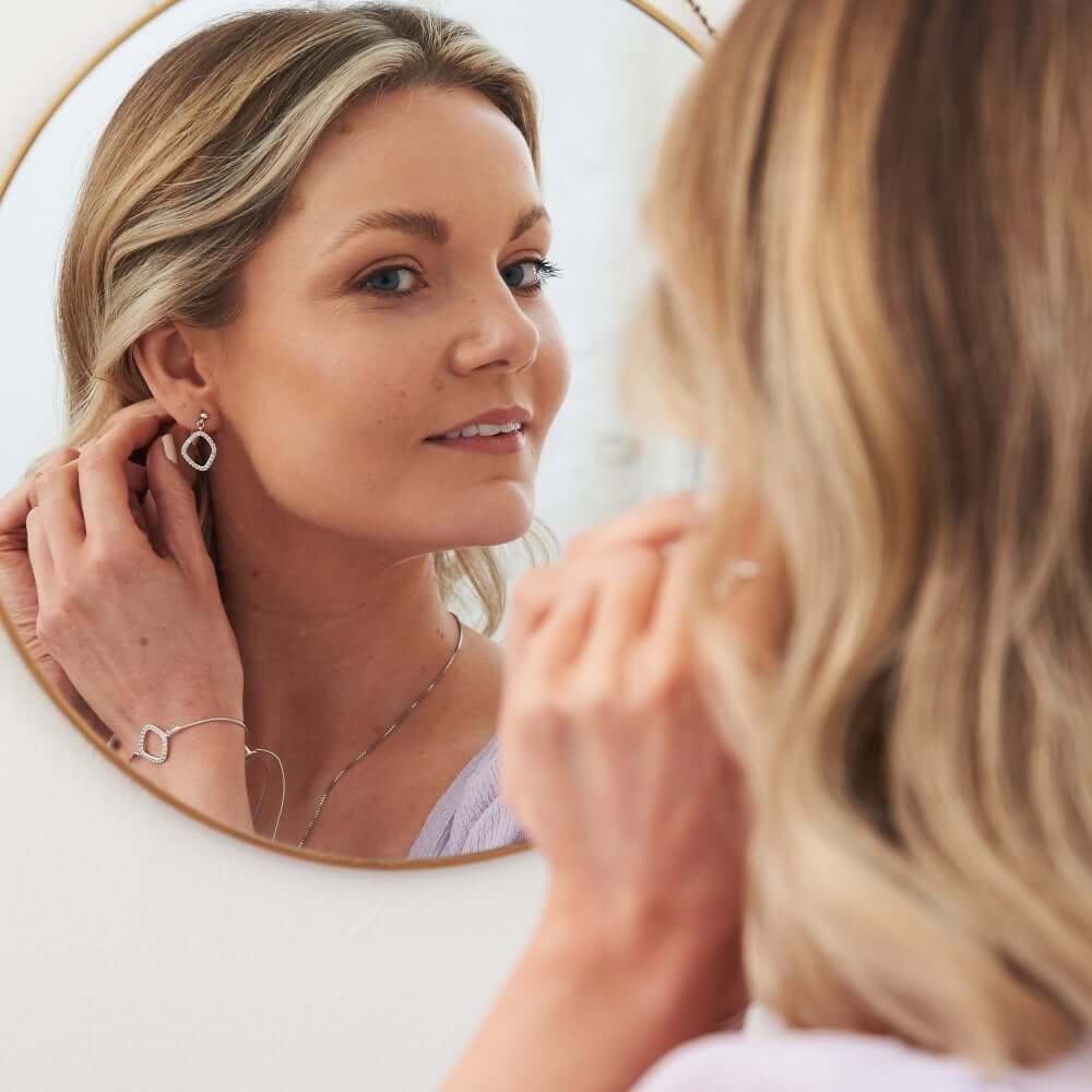 Behold White Topaz Statement Earrings