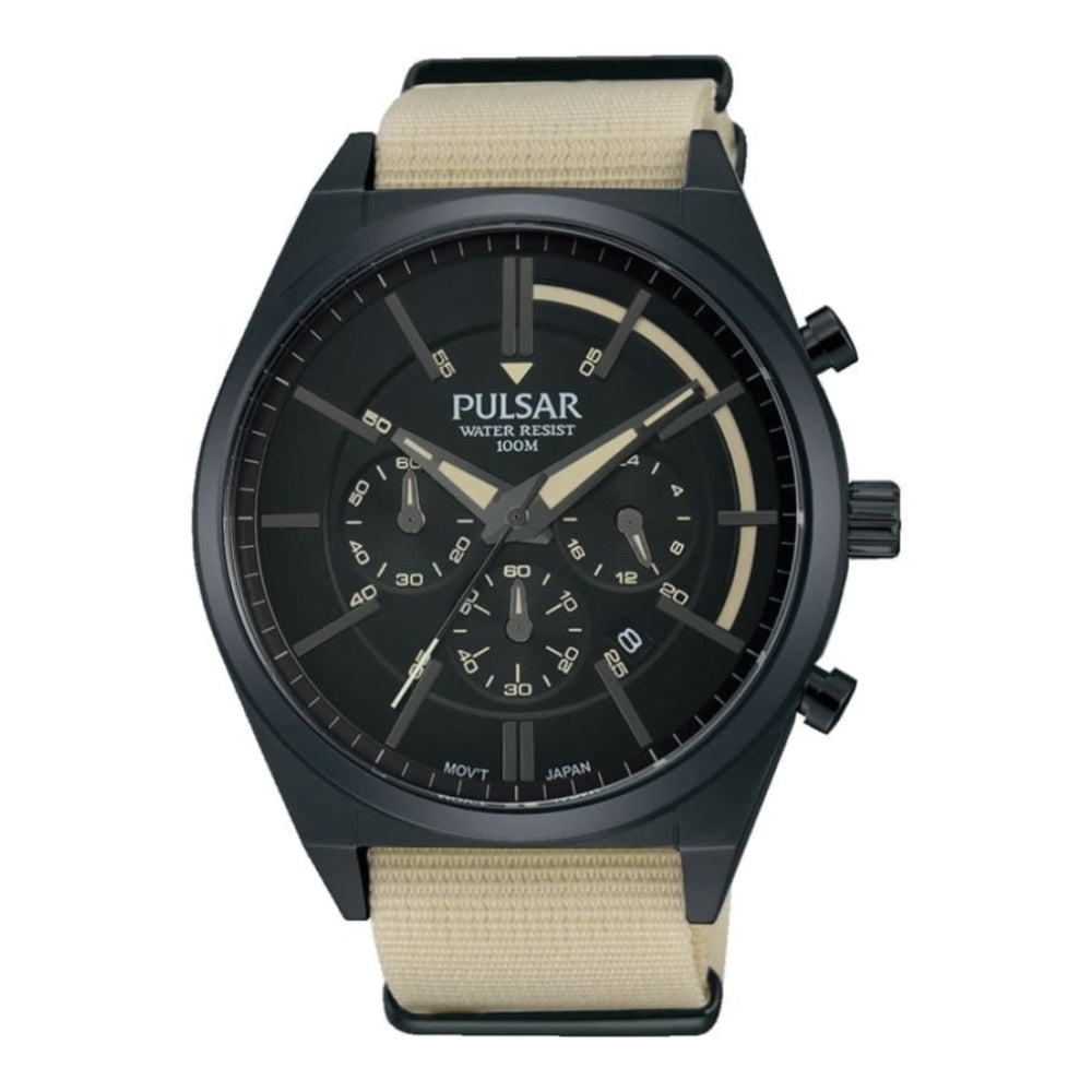 Mens Multi Dial Nylon Chronograph