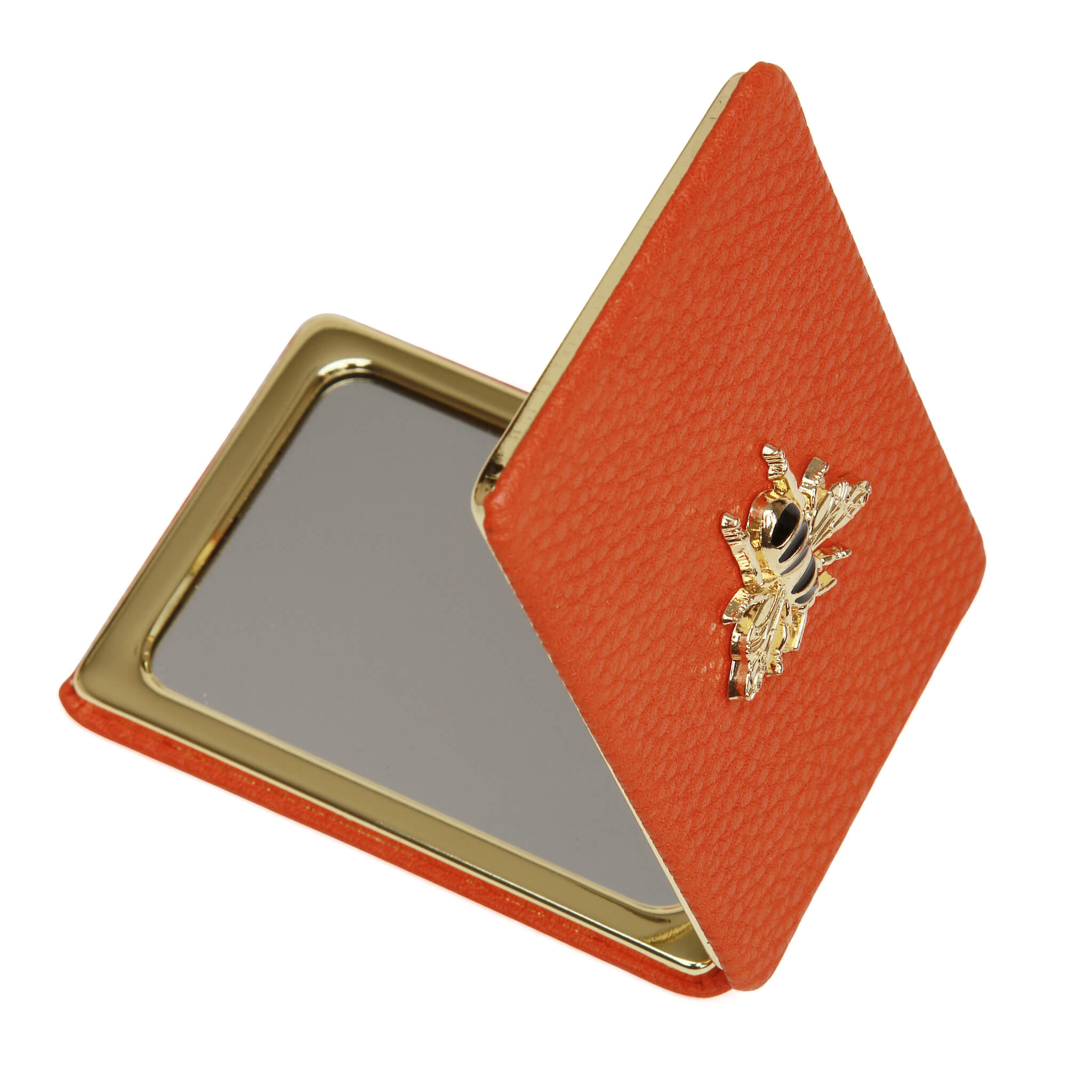 Oblong Compact Mirror Orange