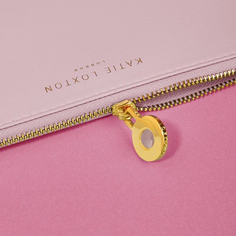 Birthstone Perfect Pouch | October | Tourmaline | Dusty Pink