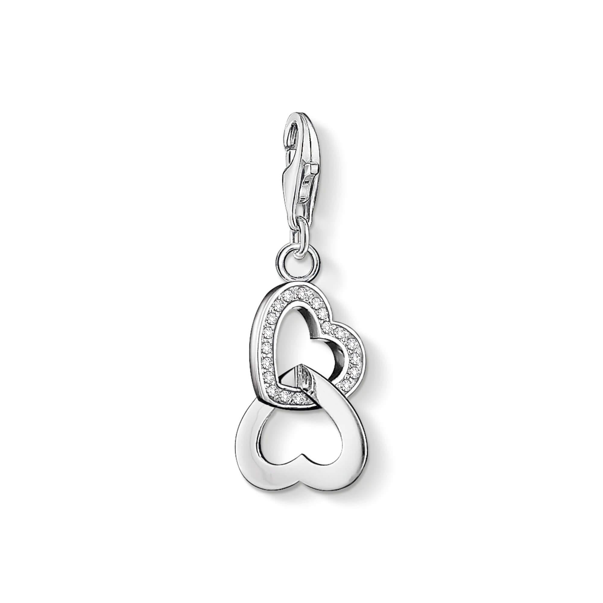 Charm Pendant Hearts With CZ