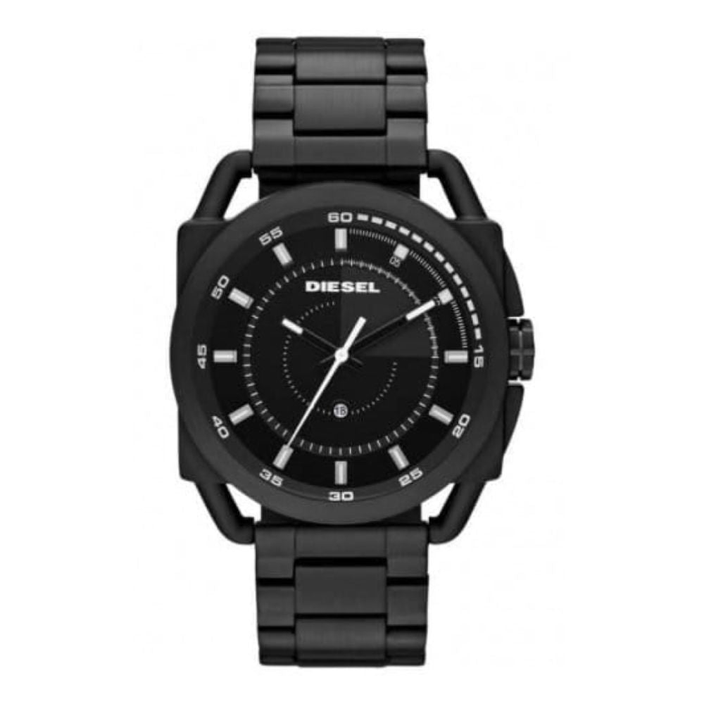 Gents Black IP Stainless Steel Bracelet Watch