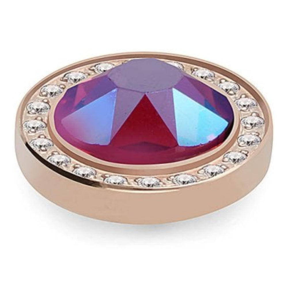 10.5mm Interchangeable Canino Deluxe Fuchsia Shimmer Crystal Top in RG