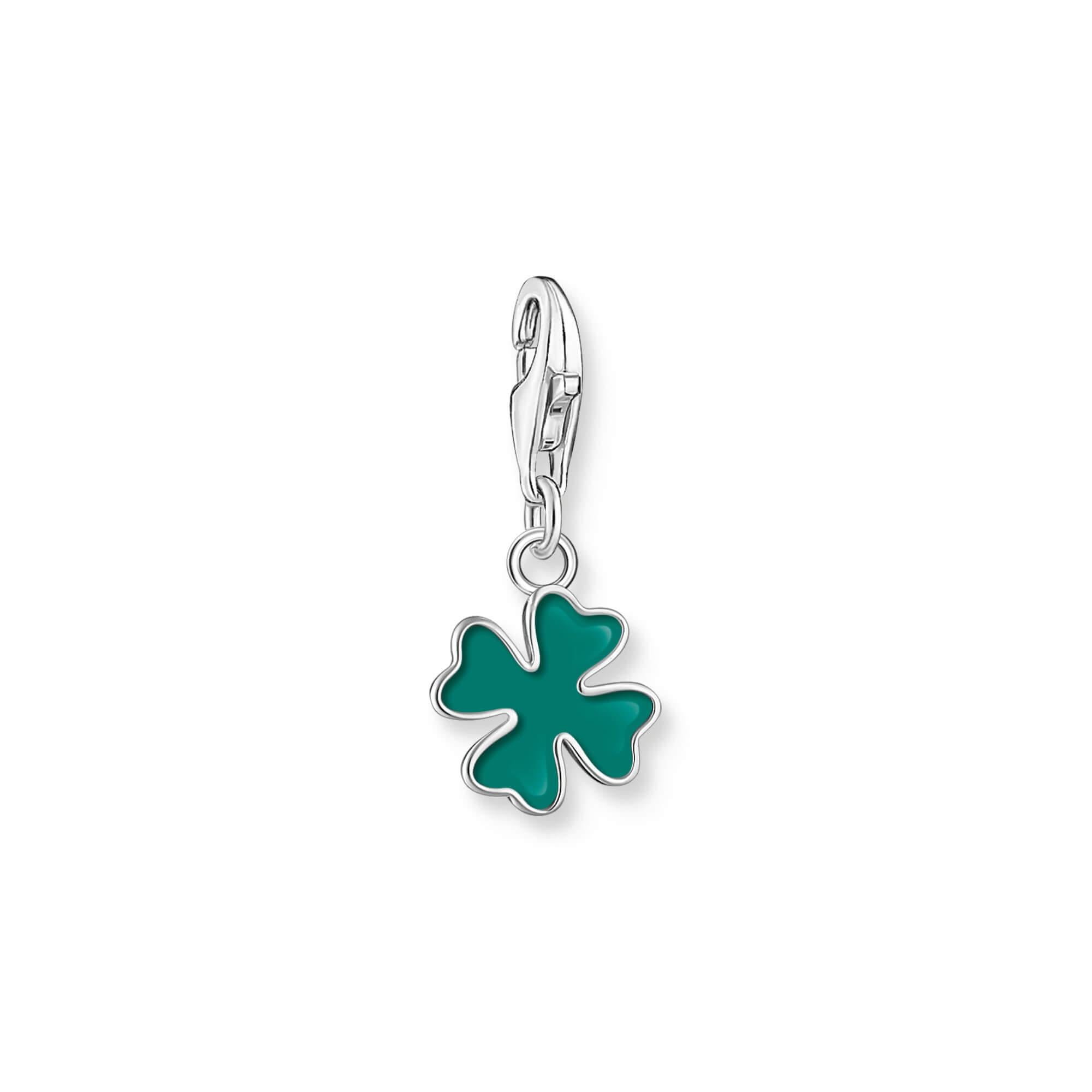 Green Four-Leaf Clover Charm Pendant