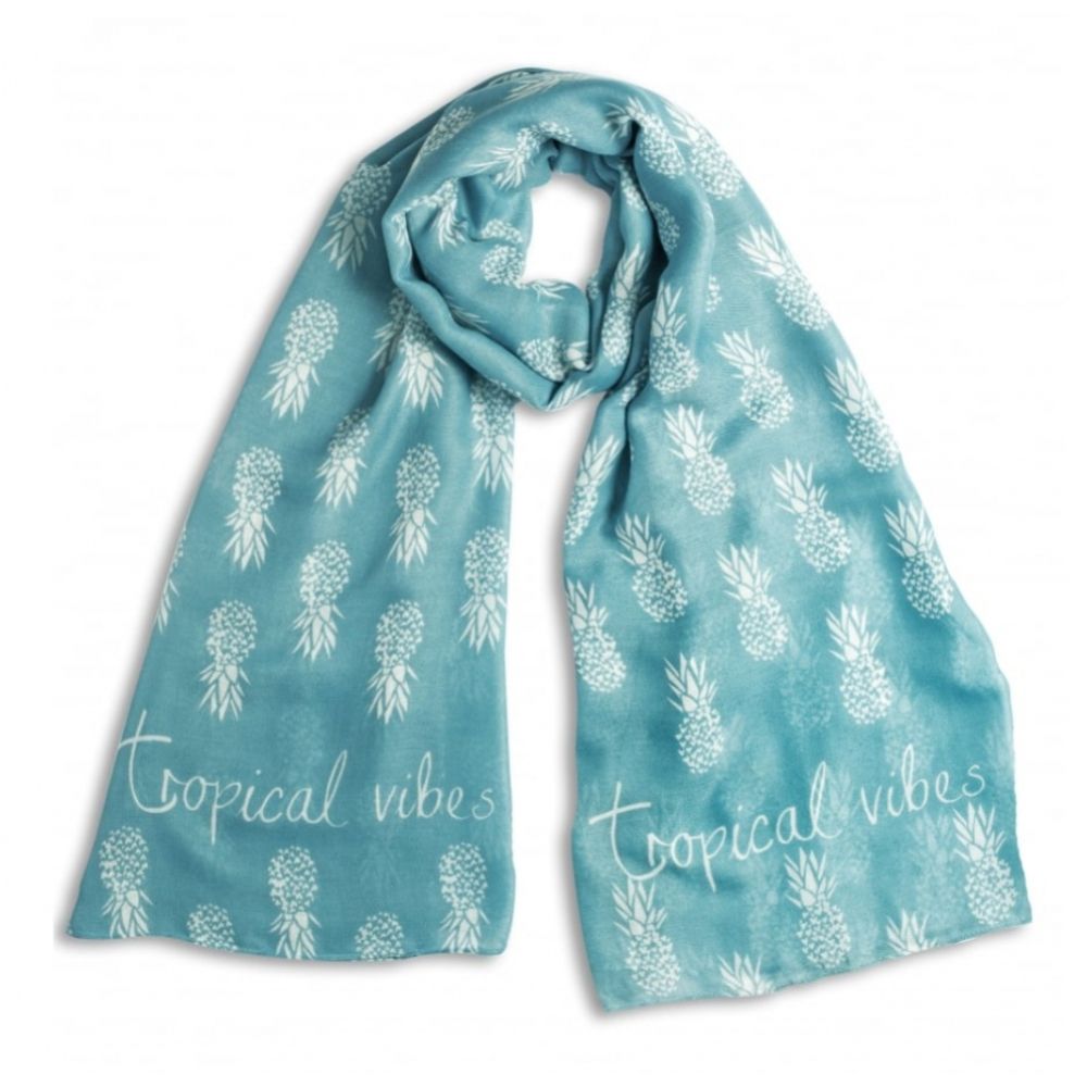 Sentiment Scarf - Tropical Vibes - Turquoise