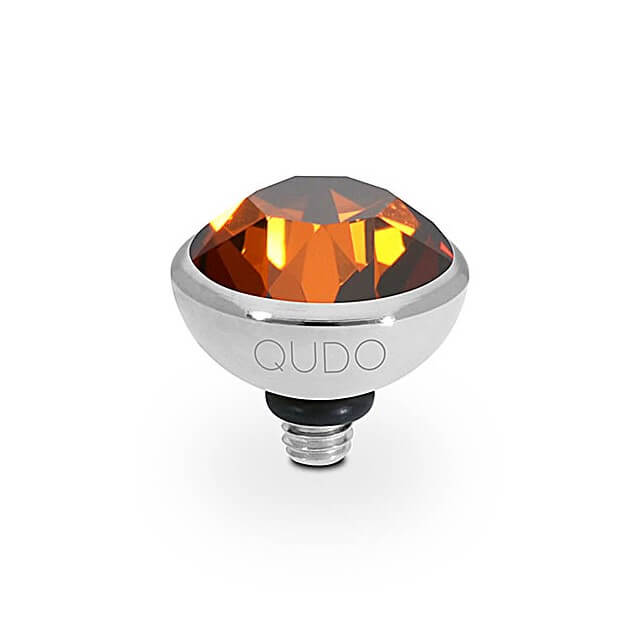 Interc Bottone SS Smoked Amber 10mm Top