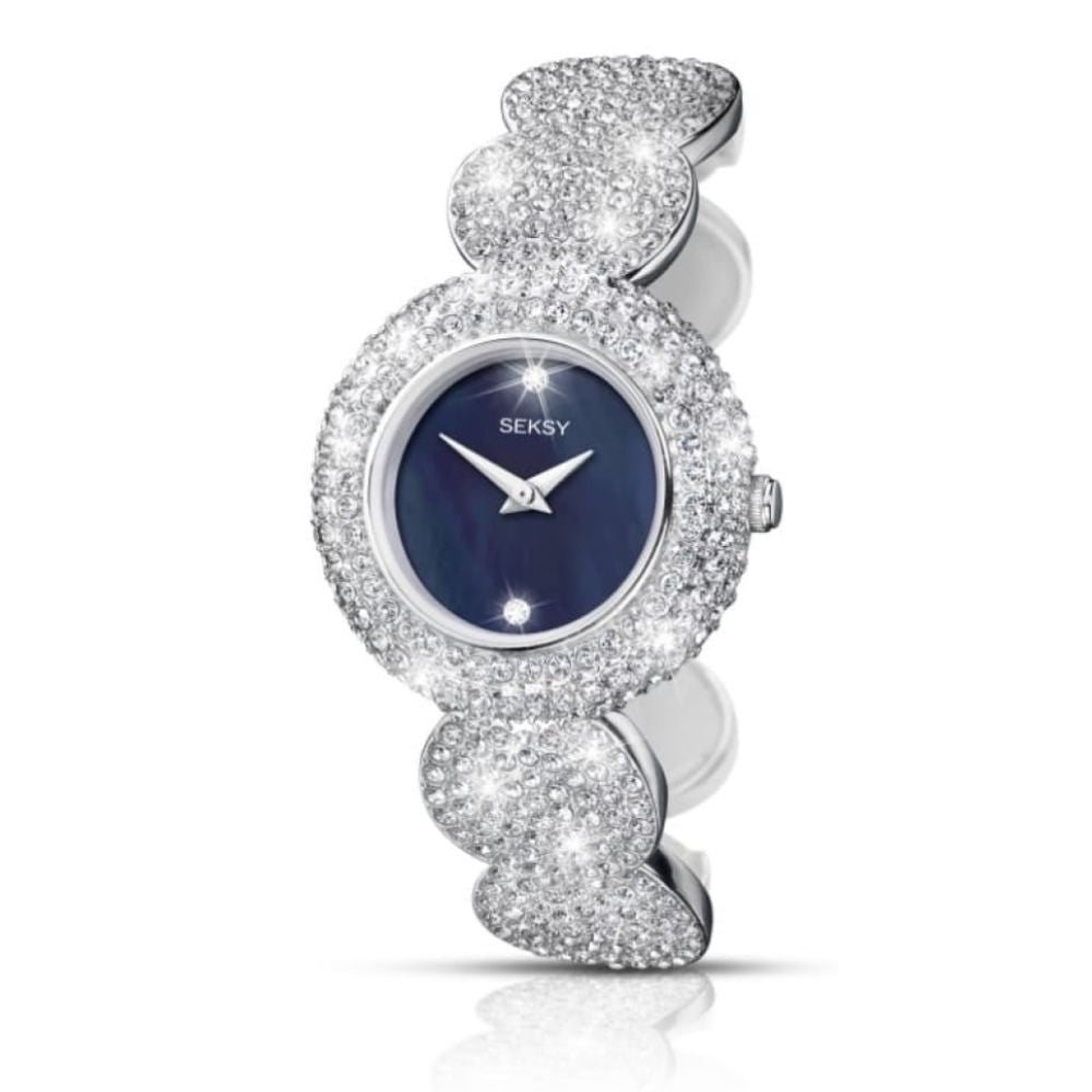 Ladies' Circular Linked Watch With Swarovski Crystals