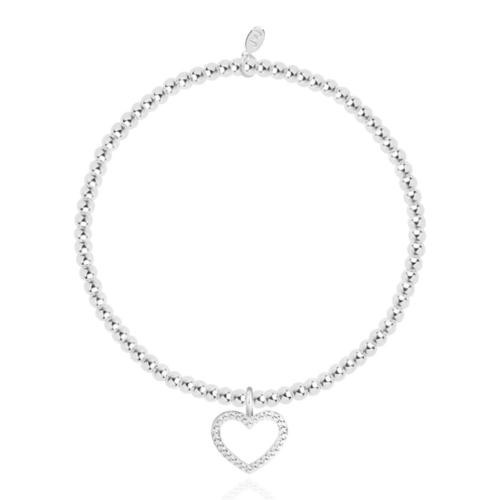 Occasion Gift Box - Live Love Sparkle - x3 Stacking Bracelets - Silver - 17.5cm Adjustable
