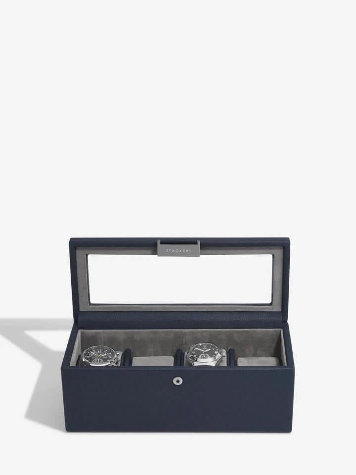 Navy 4 Piece Watch Box
