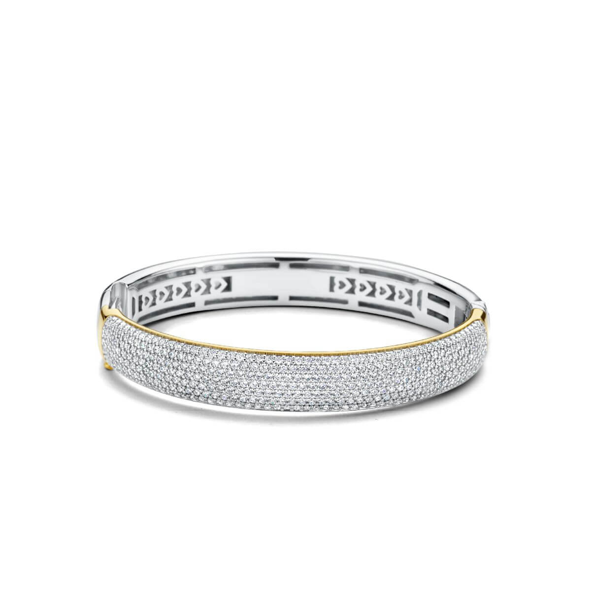 Gold Plated CZ Silver Bangle