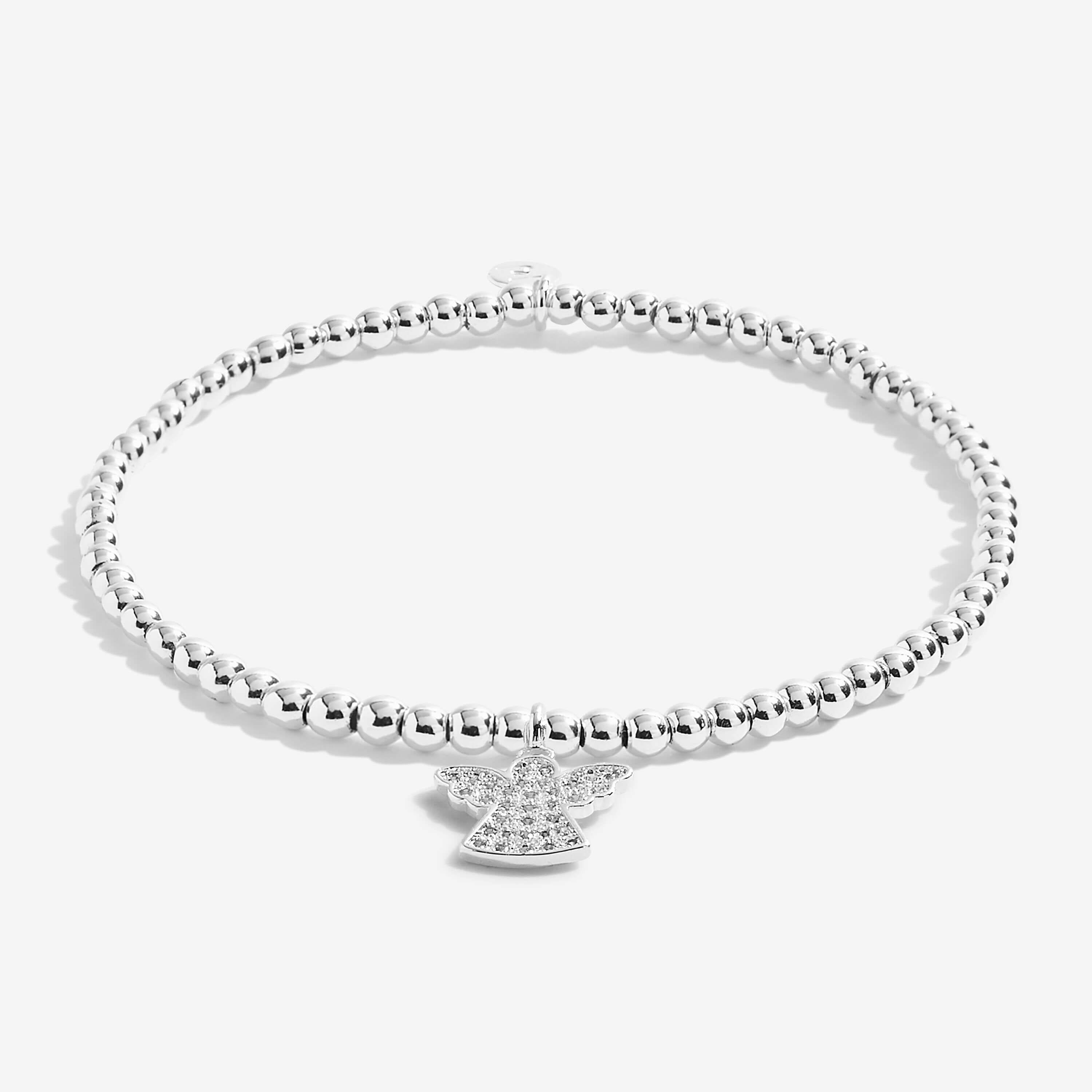 A Little | Angels Watching Over You | Silver | Bracelet | 17.5cm Stretch
