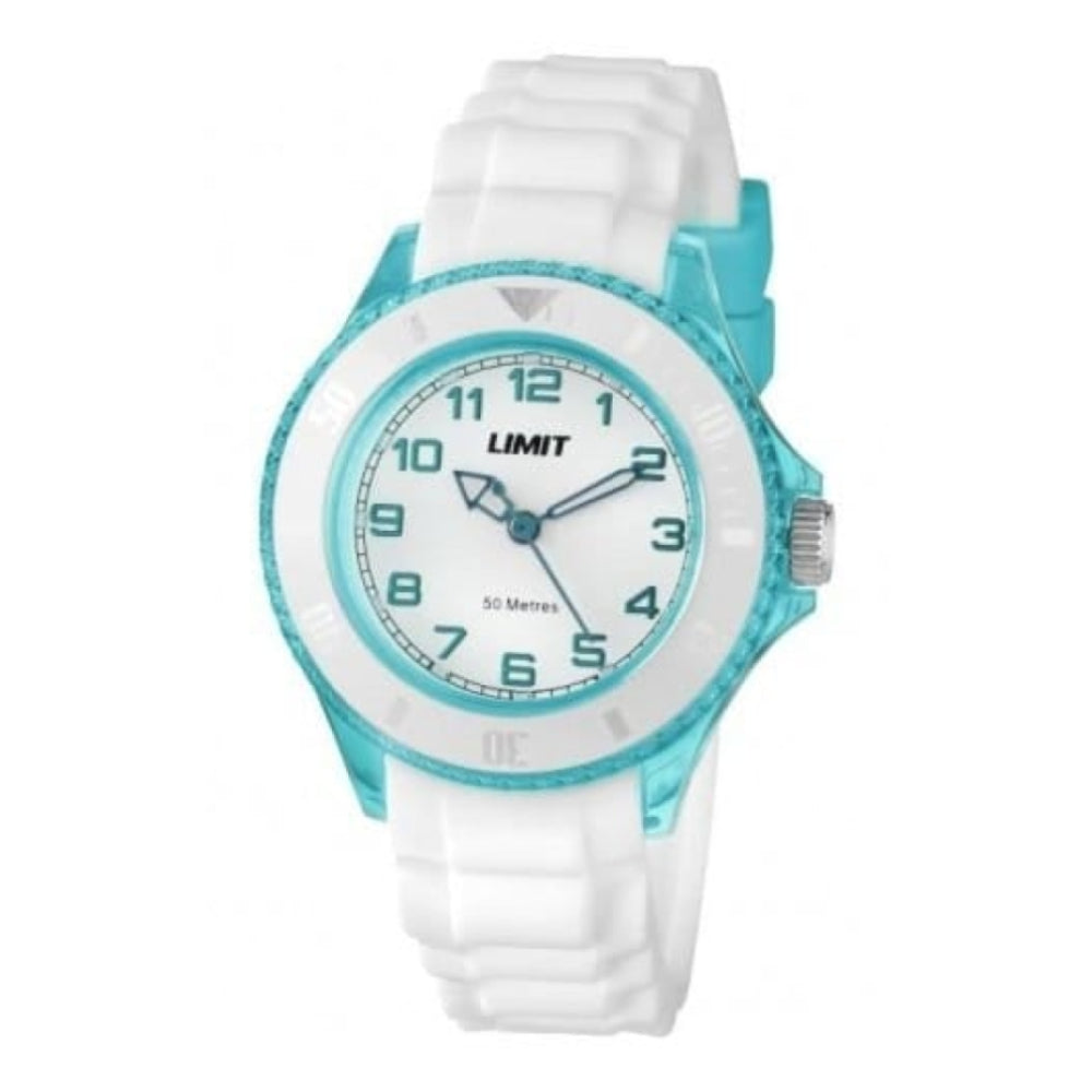 White Rubber Ladies Turquoise Resin Case