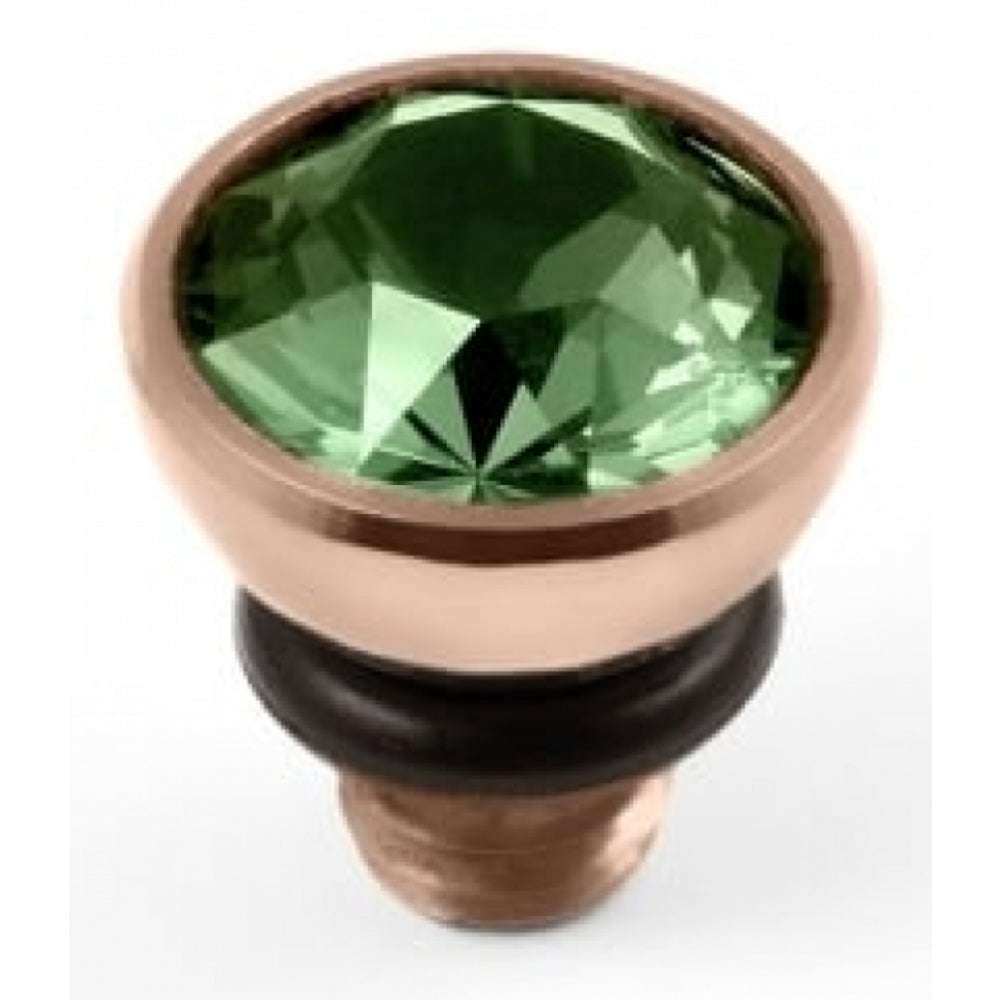Famosa Rose Gold 5mm Bottone Ring Top Erinite