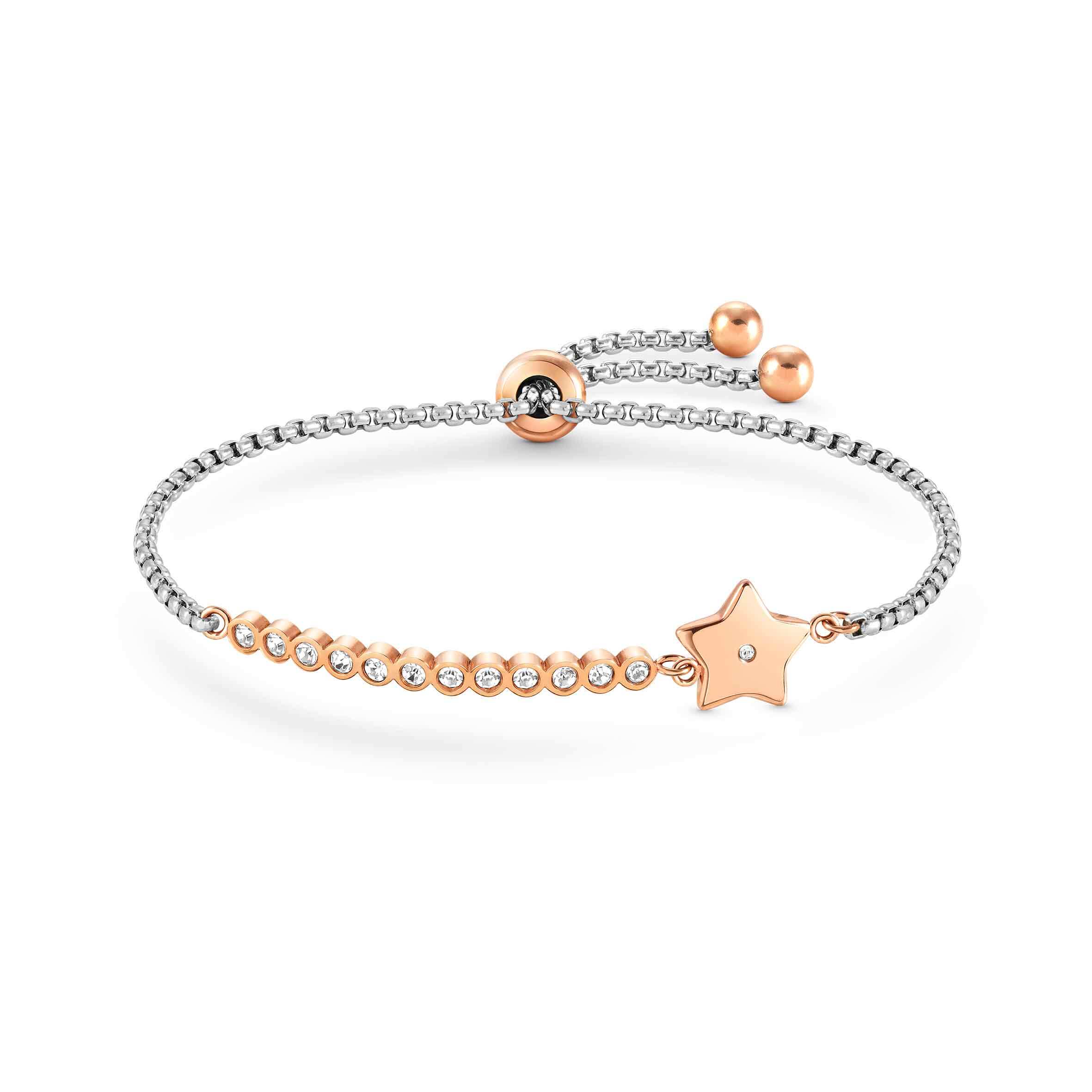 Milleluci Two Tone & CZ Bracelet With Star