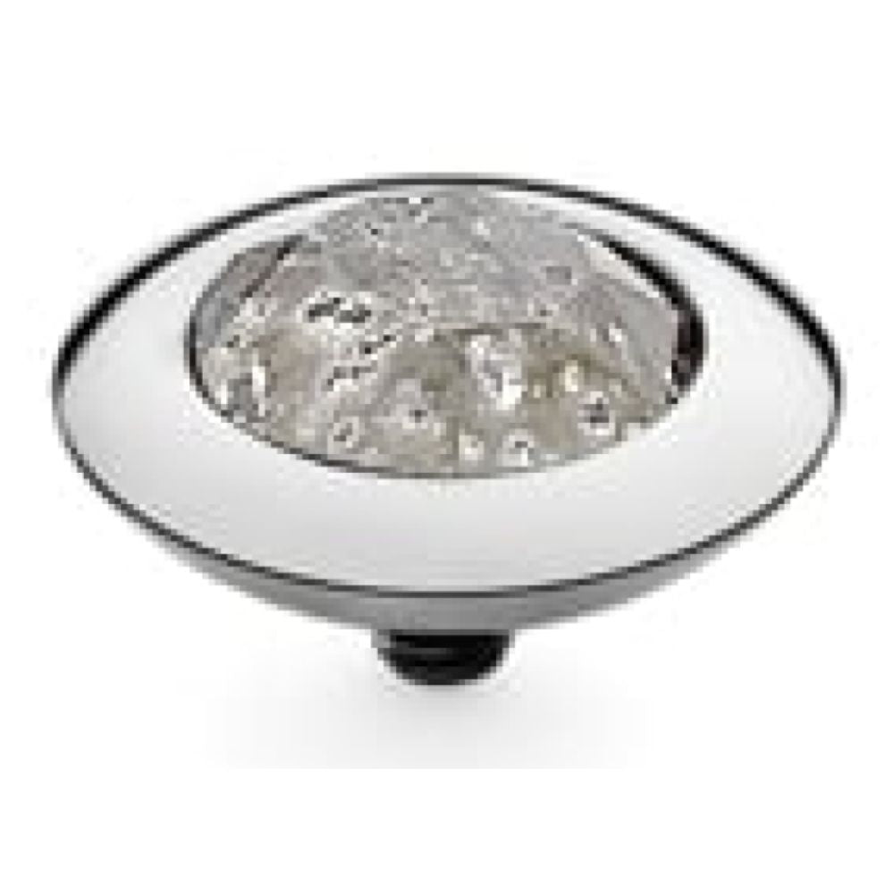 Famosa Tondo 13mm Silver Patina In Stainless Steel Ring Top