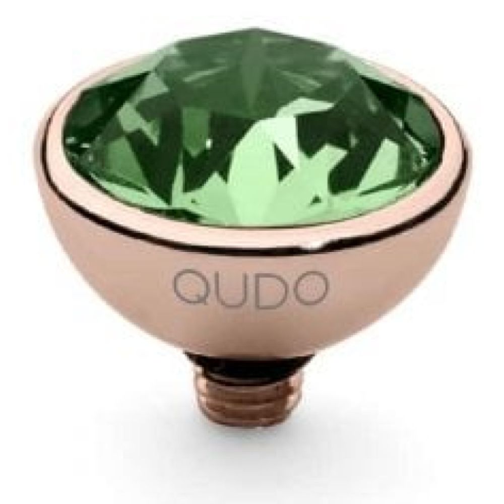 Famosa Rose Gold 10mm Bottone Ring Top Erinite
