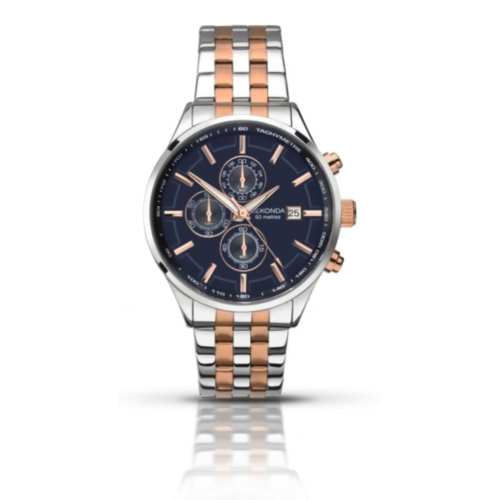 Men's Two Tone Chronograph Bracelet Watch