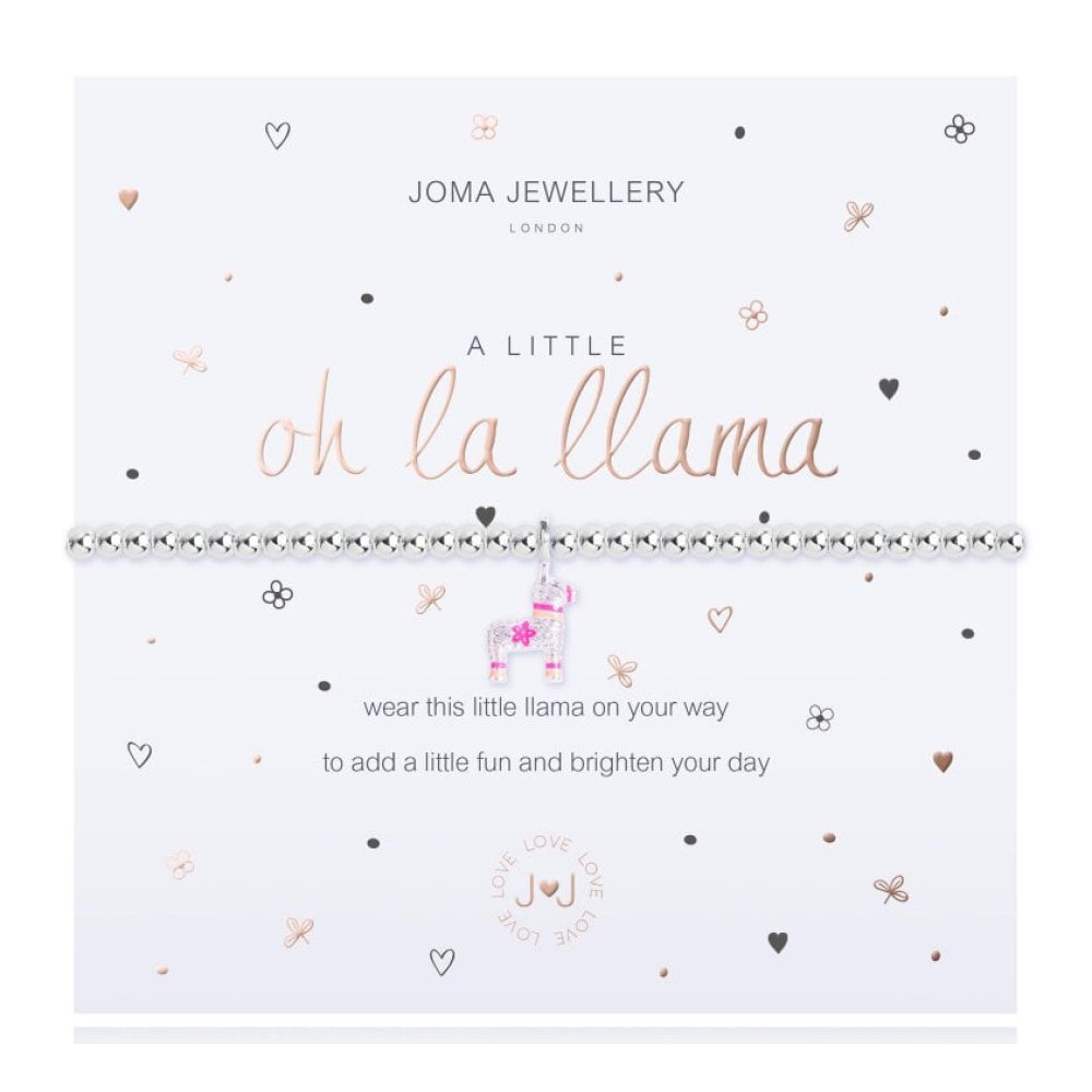 A Little - Ooh La Llama - Silver- 17.5cm Stretch Bracelet