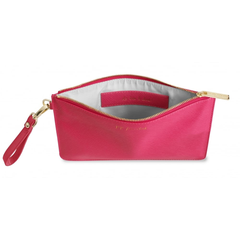 Pop Fizz Clink / Its Time To Drink - Secret Message Pouch - Pink