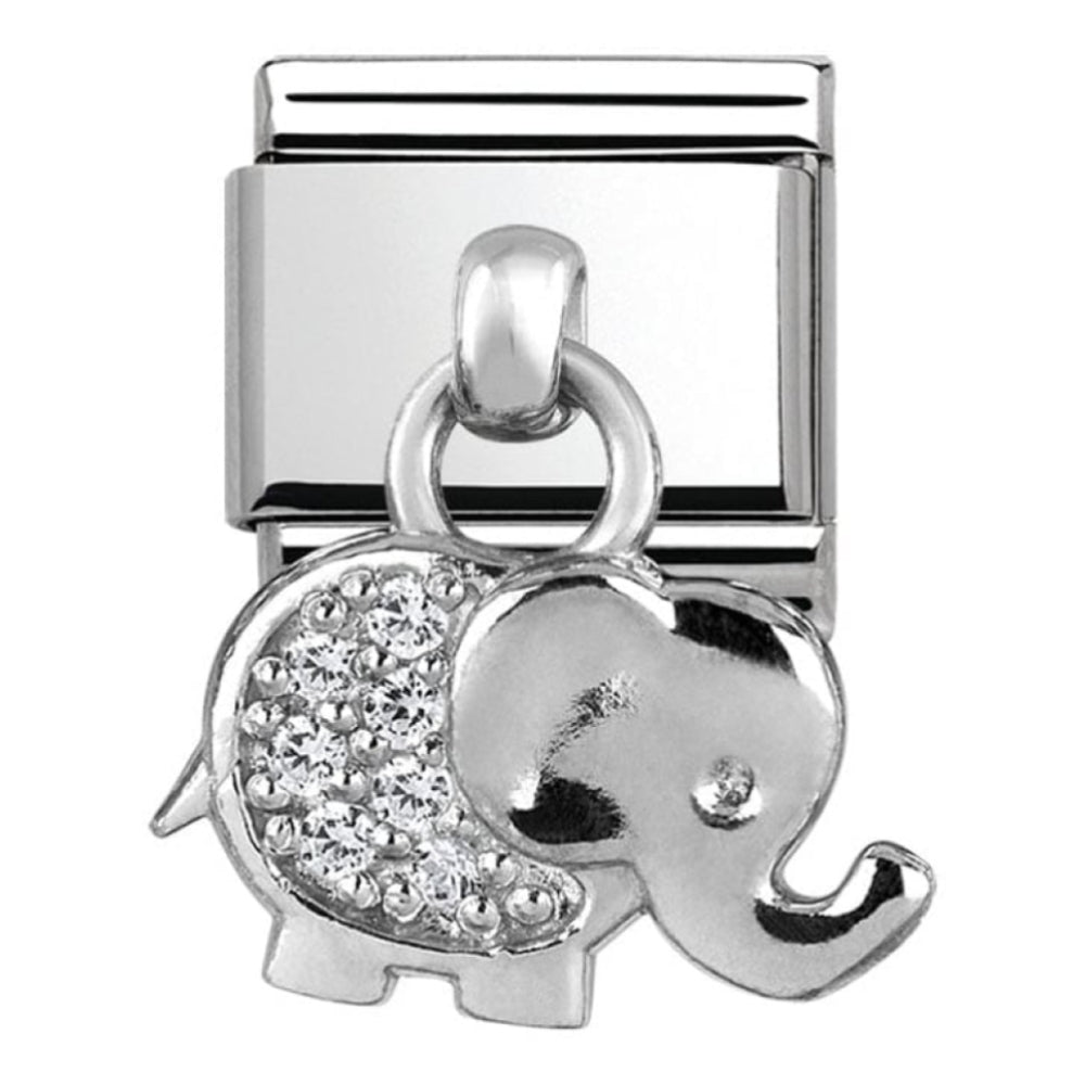 Classic CZ Elephant Charm Link