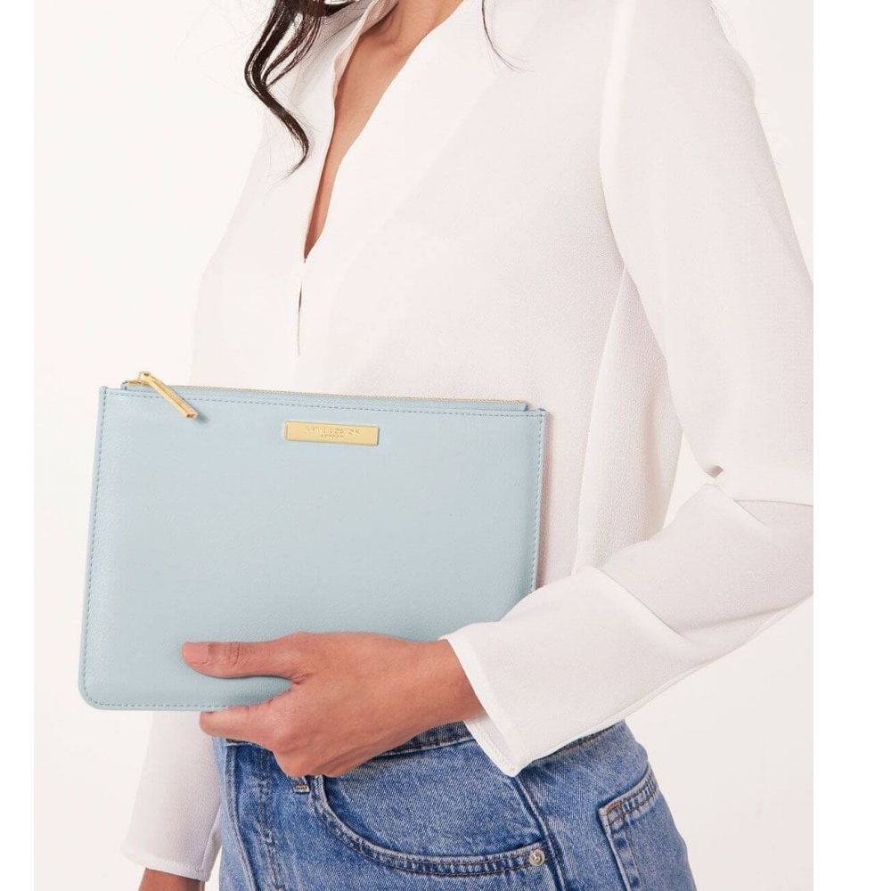 Soft Pebble Pouch | Pale Blue | 16 X 24 Cm