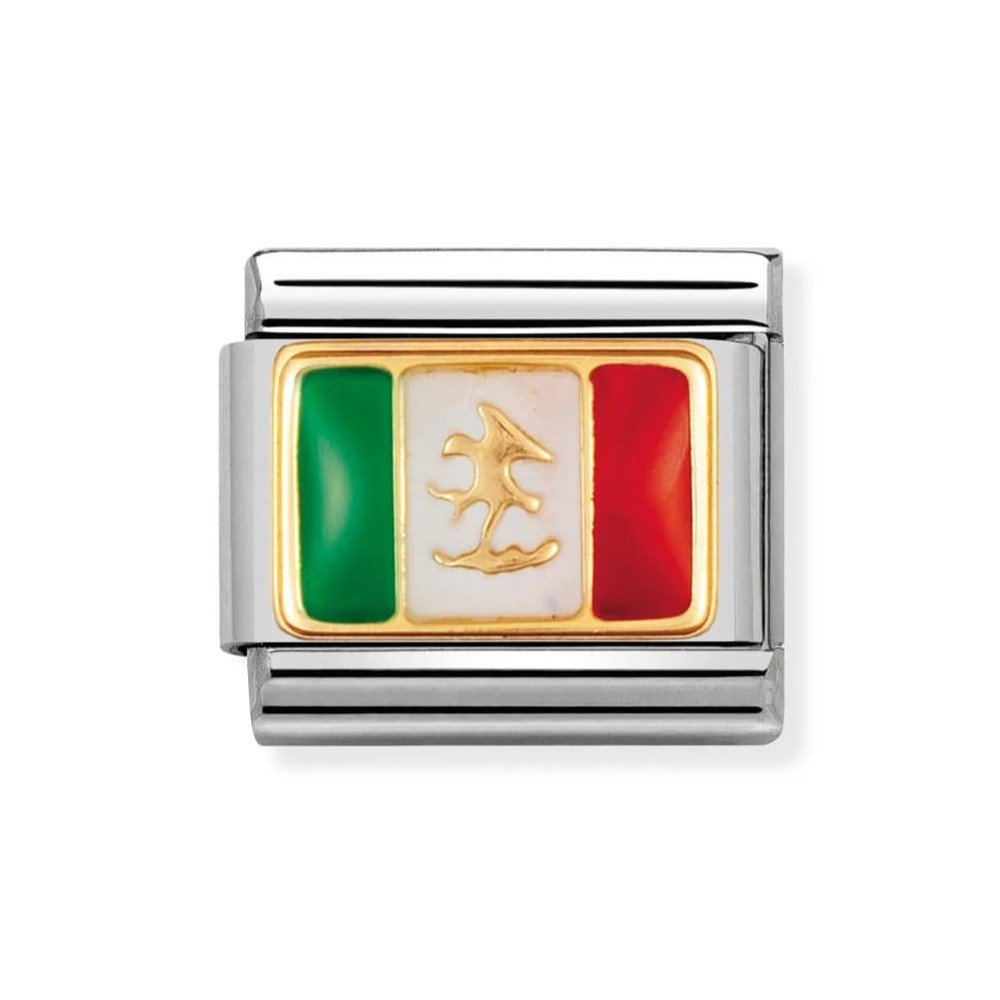 Composable Classic 18K Gold Mexico Flag Link