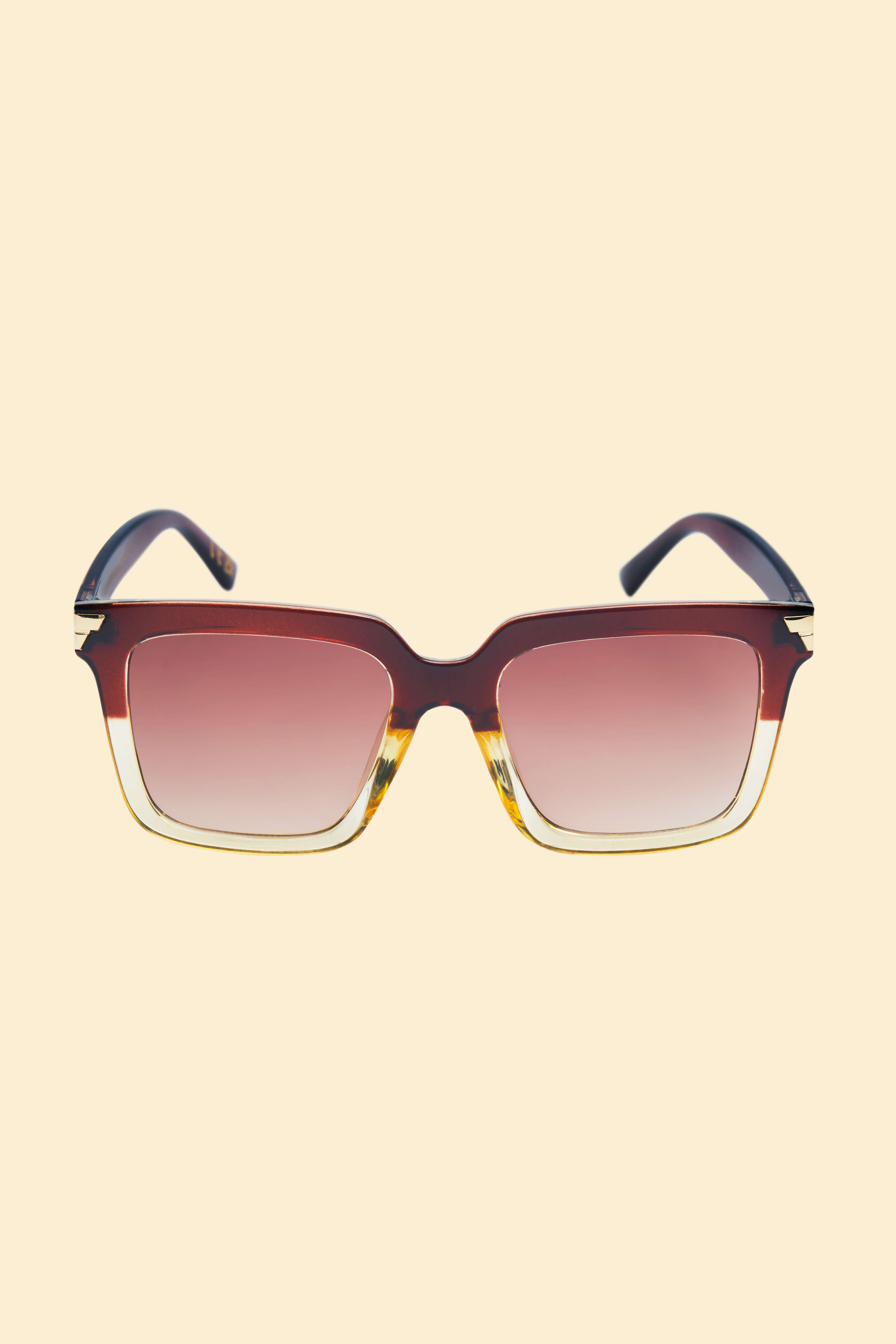 Fallon Luxe Sunglasses - Mahogany/Nude