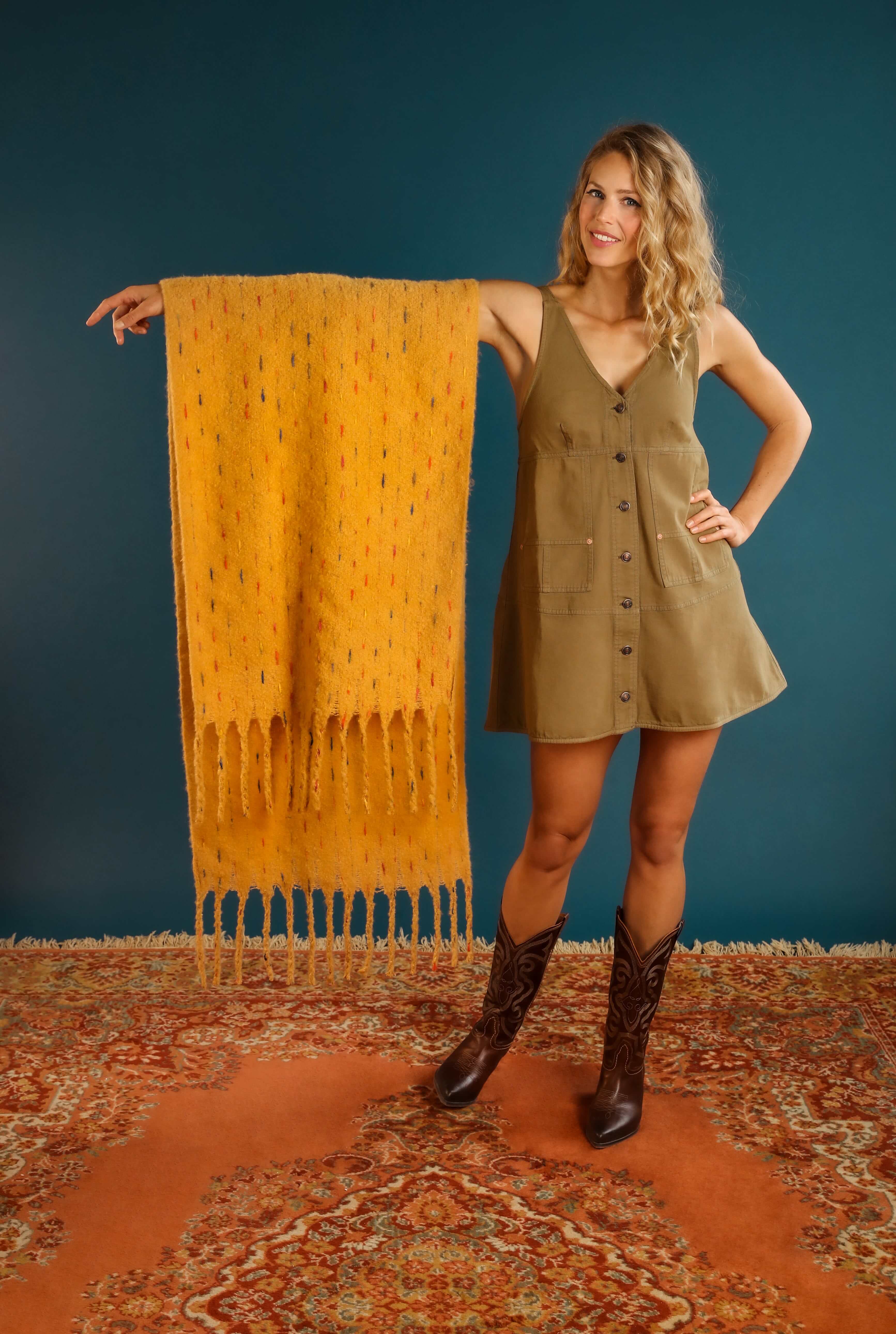 Kelda Cosy Scarf - Mustard