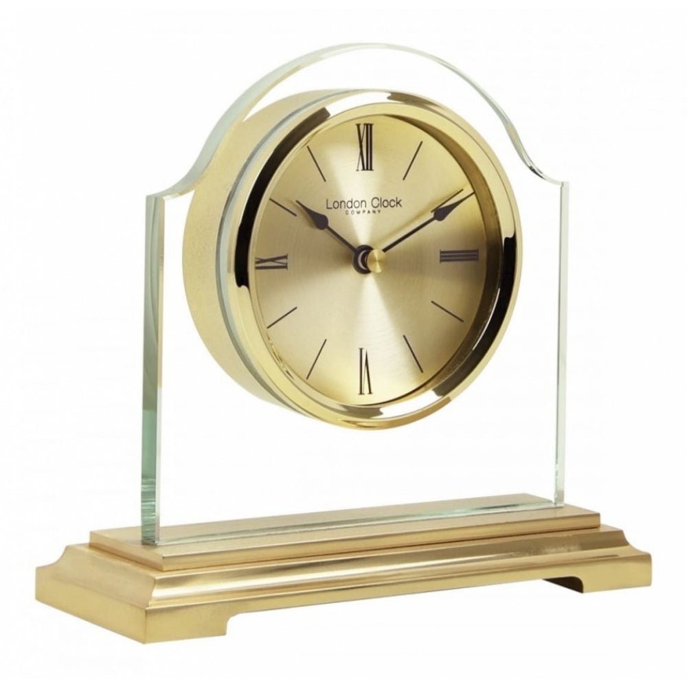 Gold Break Arch Mantel Clock