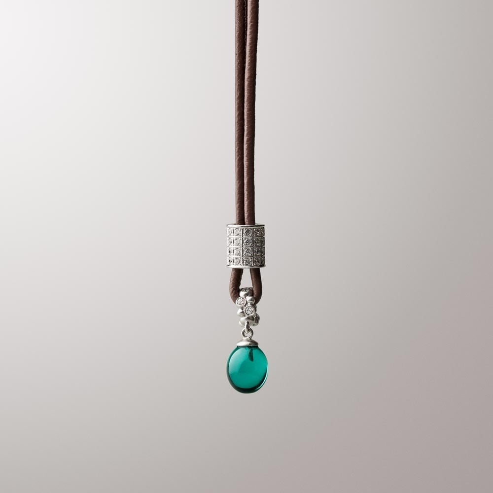 Brown Leather Customisable Necklace