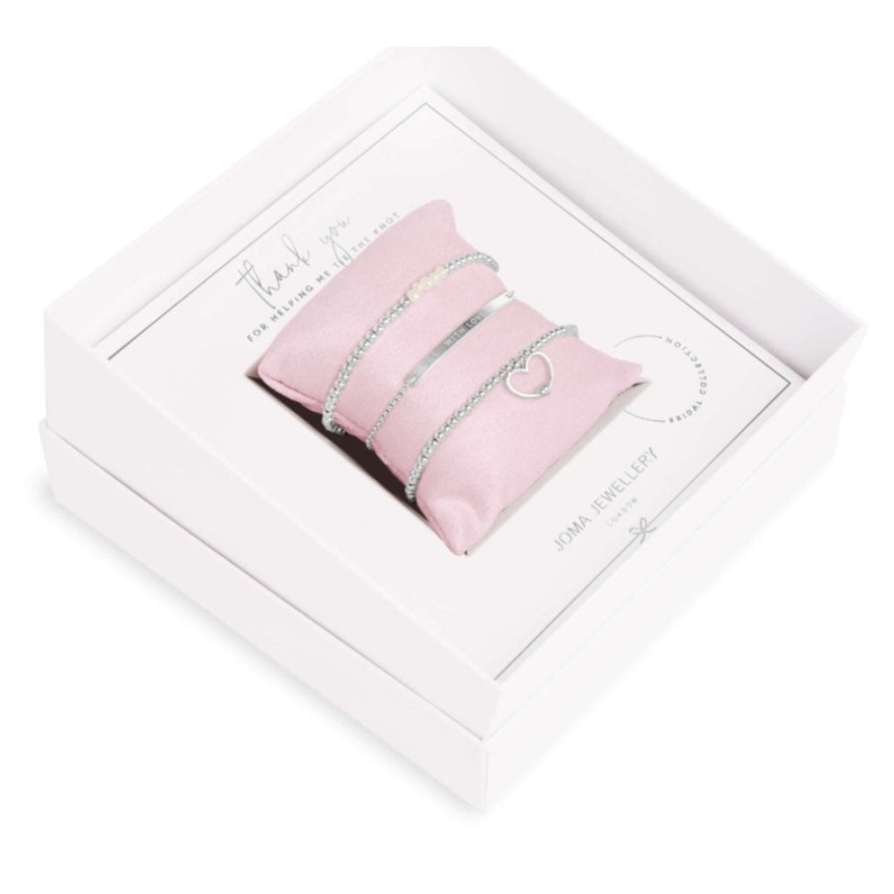 Occasion Gift Box |Thank You For Helping Me Tie The Knot | Bracelets | 2x 17.5cm Stretch 1x 20cm Adjustable