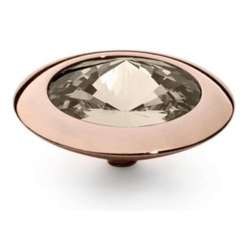 Famosa Rose Gold 16mm Tondo Ring Top Light Silk