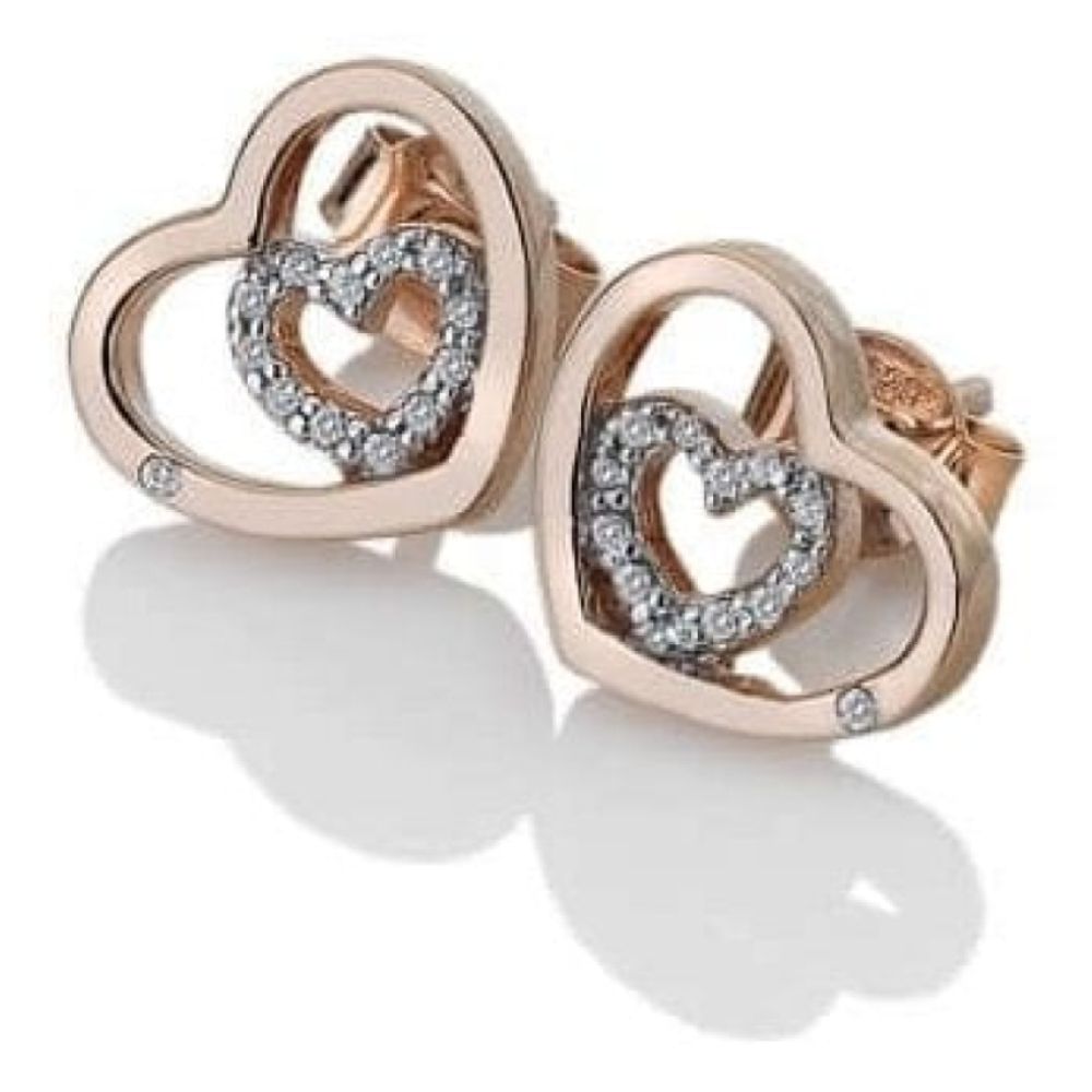 Rose Gold Plated Adorable Encased Earrings