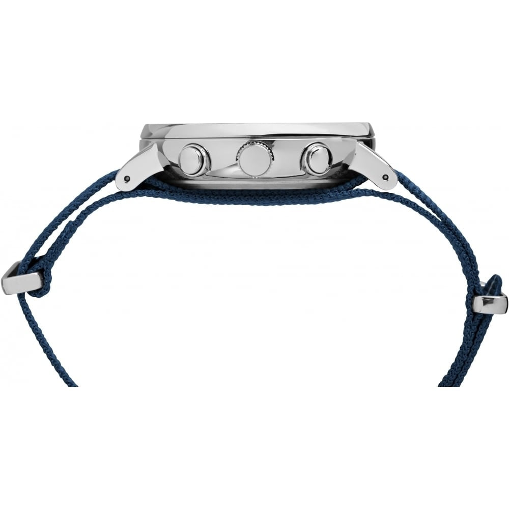 Fairfield Chrono Blue Slip Thru Strap White Dial Watch