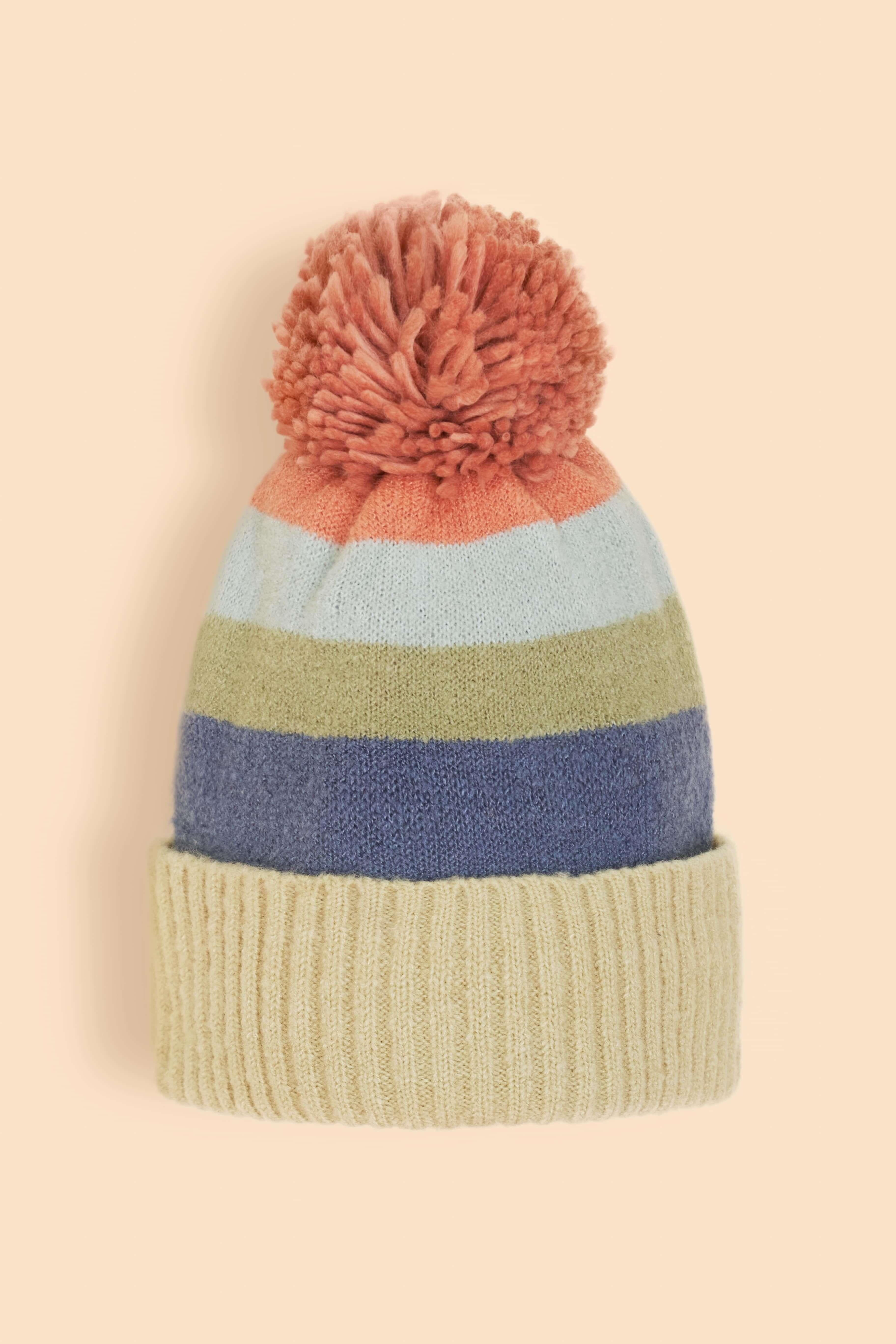 Lilia Bobble Hat - Mixed Pastel