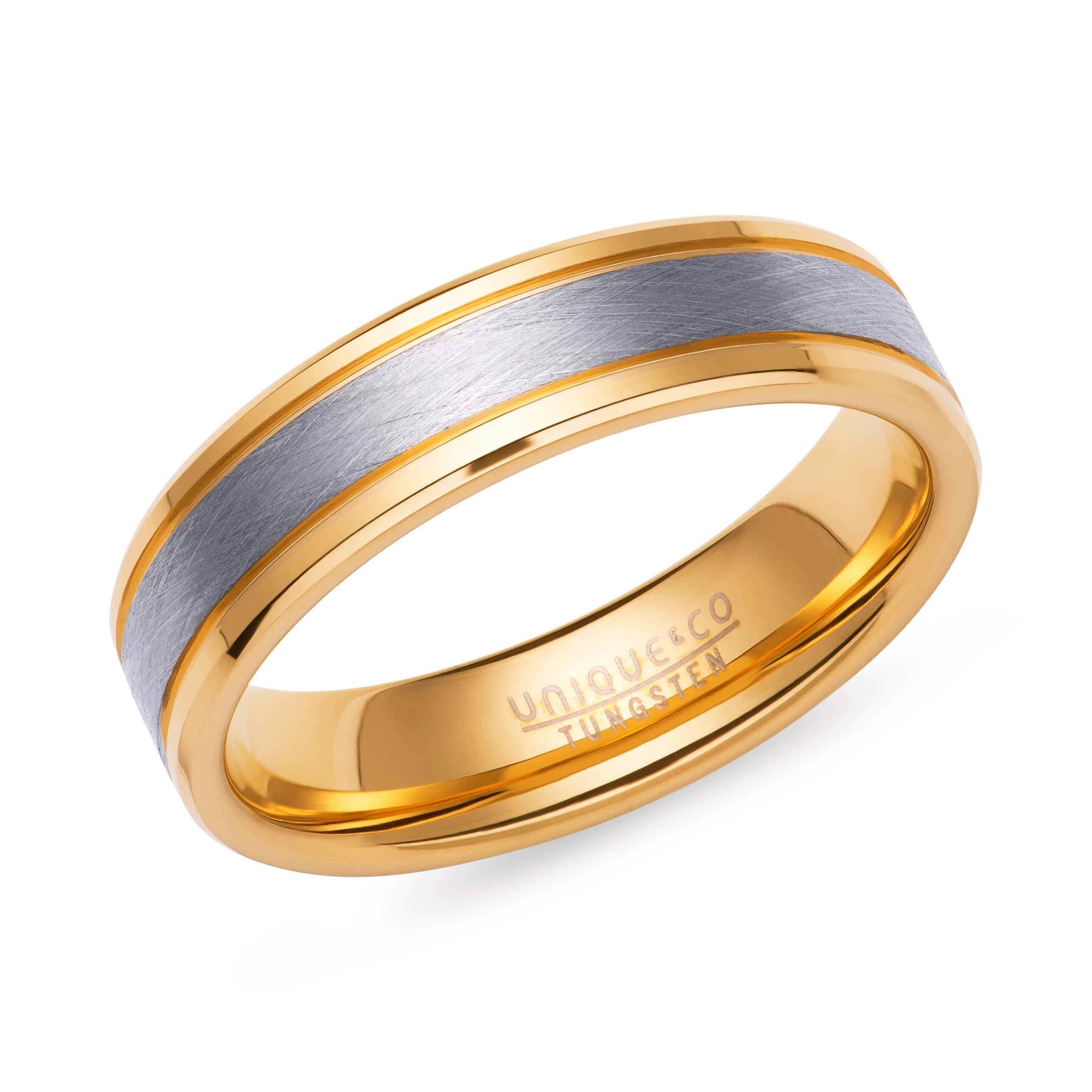Gold Plated Two Tone Ring 6mm