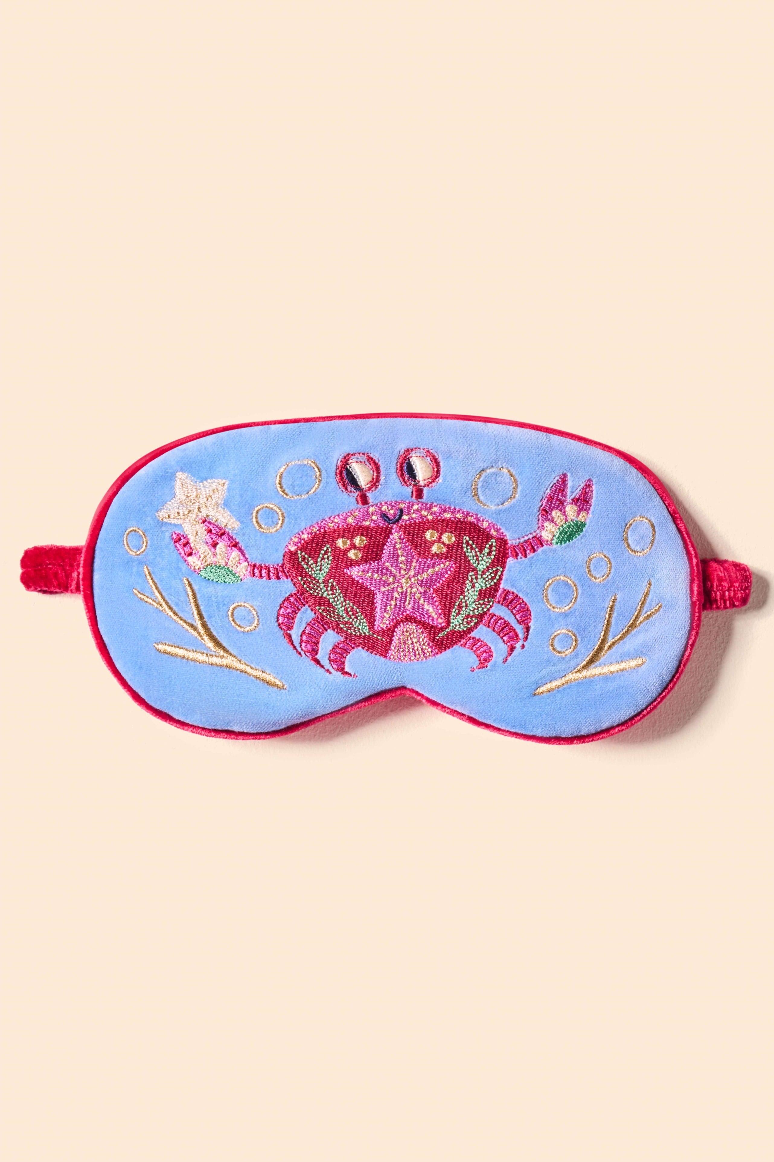 Seafaring Crab Lavender Eye Mask - Cornflower
