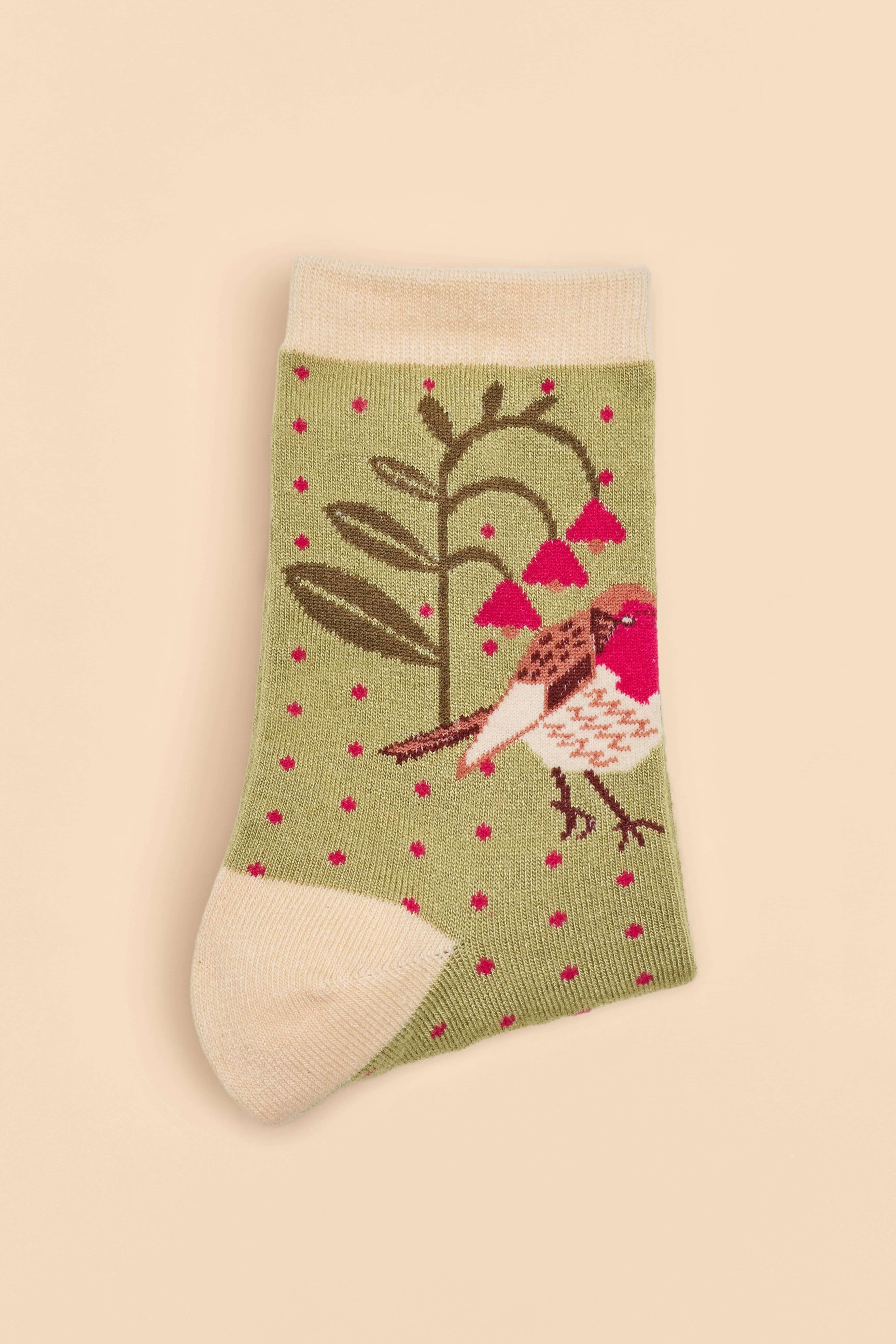 Rosy Robin Ankle Socks
